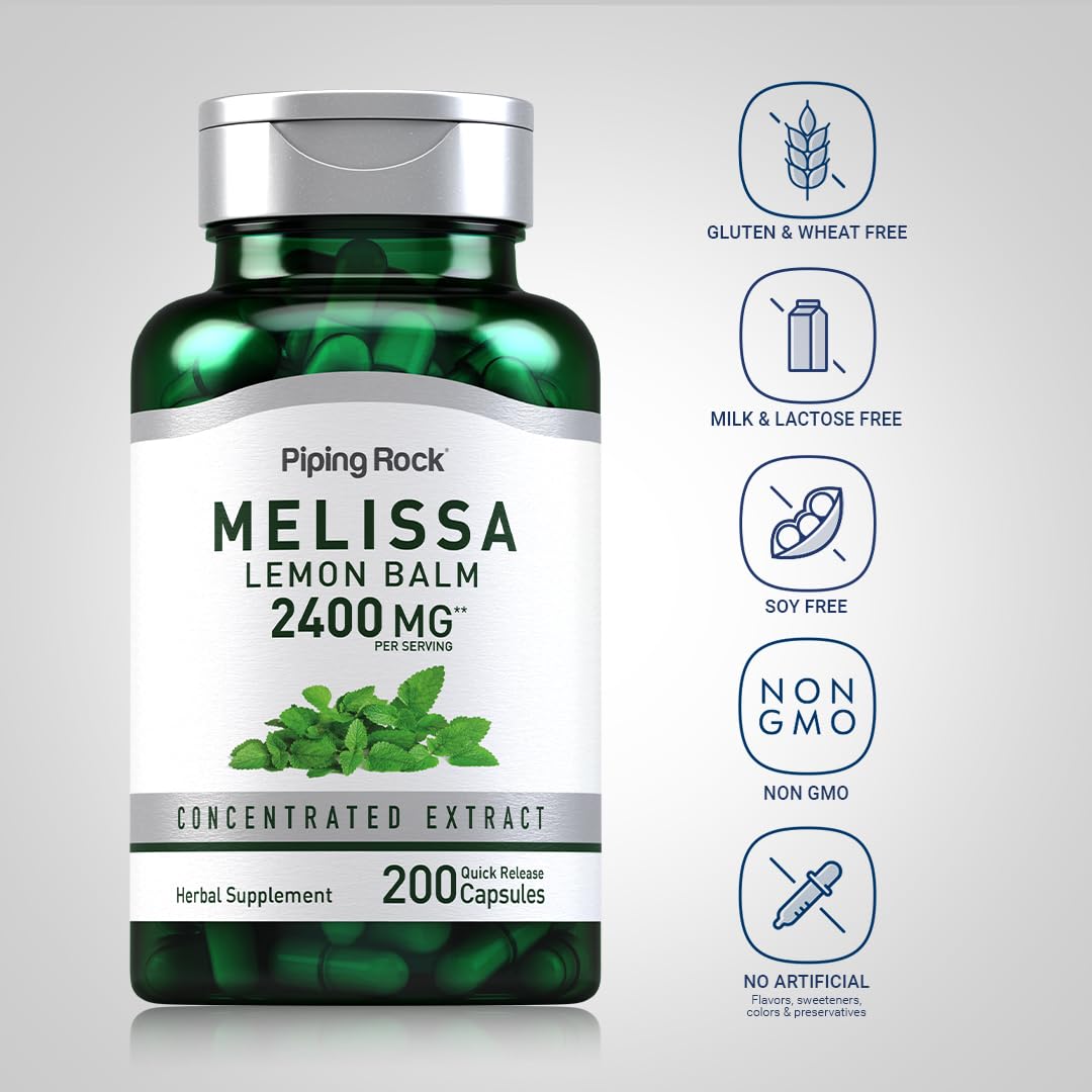 Piping Rock Lemon Balm Capsules 200 Count