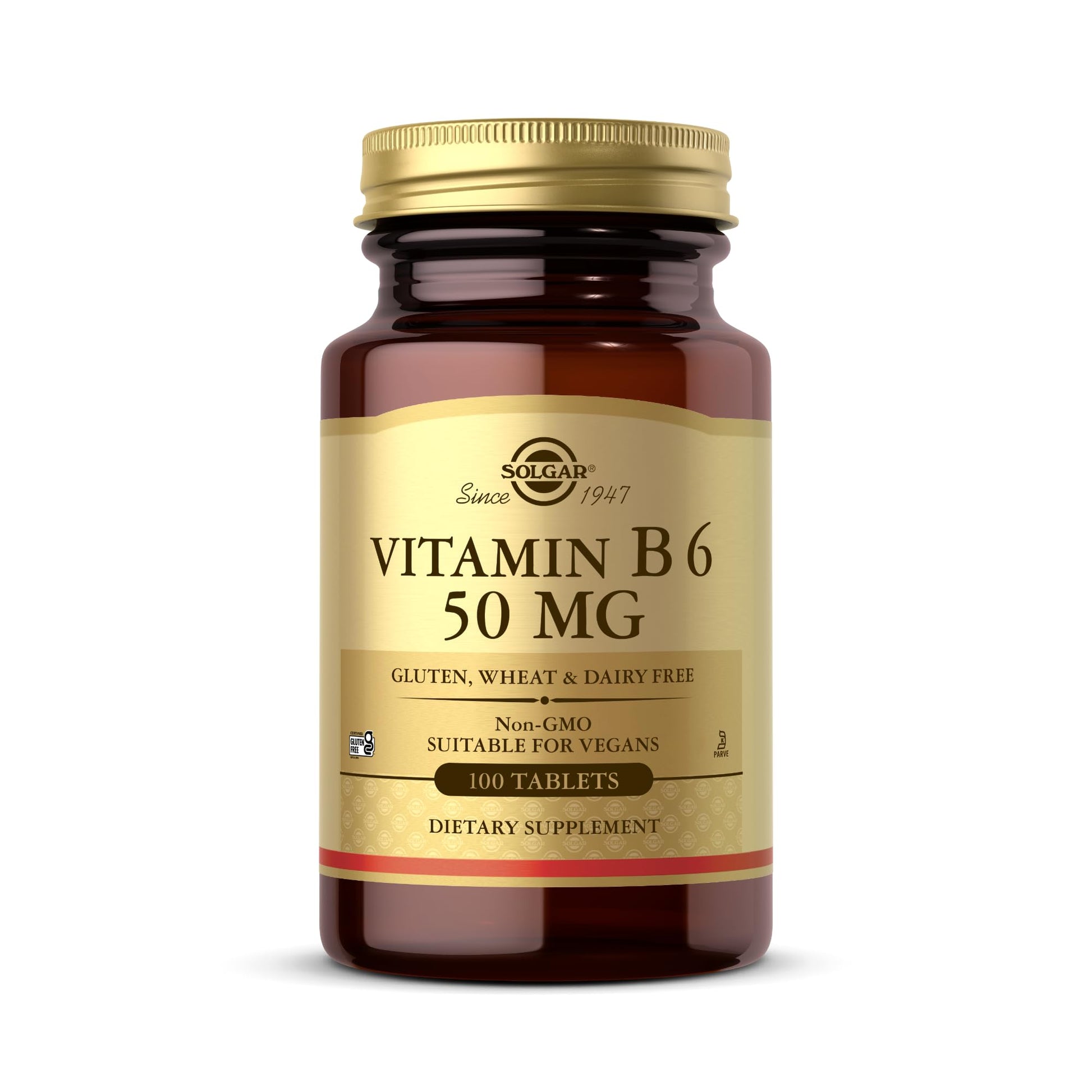 Solgar Vitamin B6 50 mg Tablets 100 Count