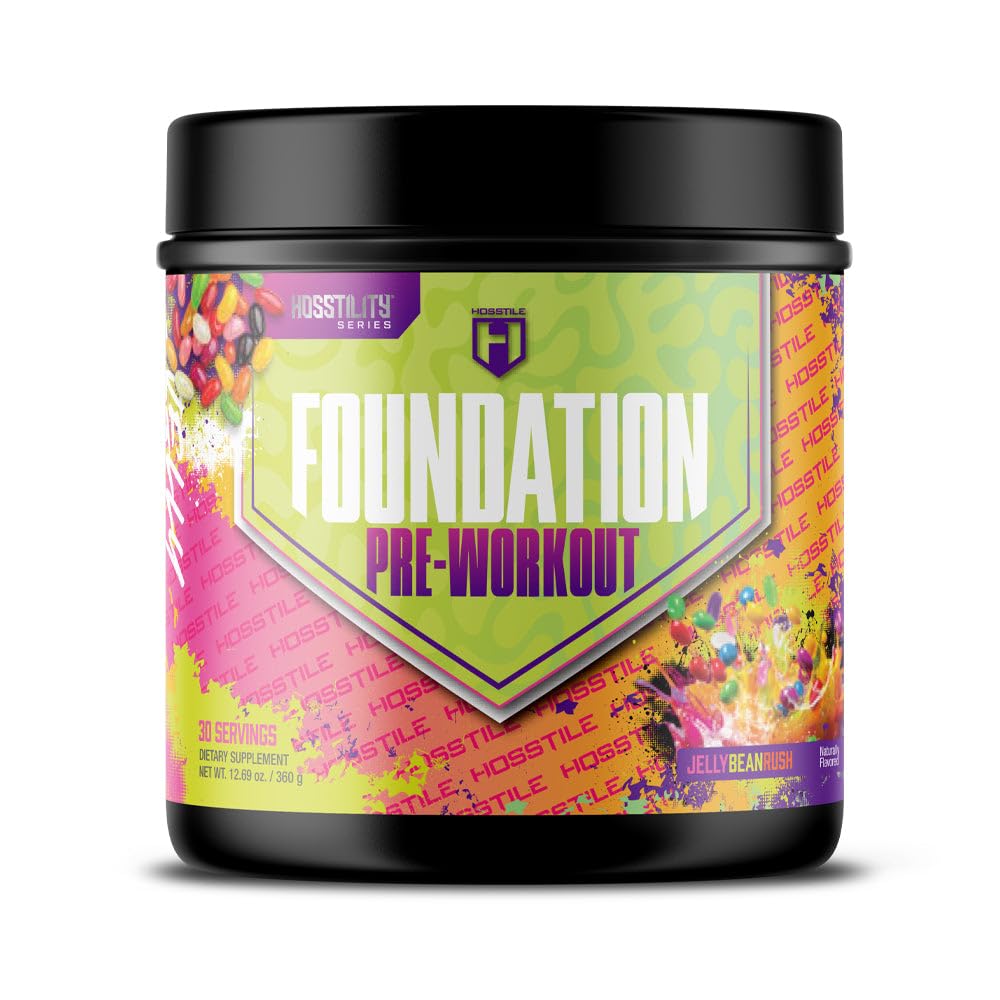 HOSSTILE Foundation Pre Workout Powder for Men & Women, 12.7 Ounce