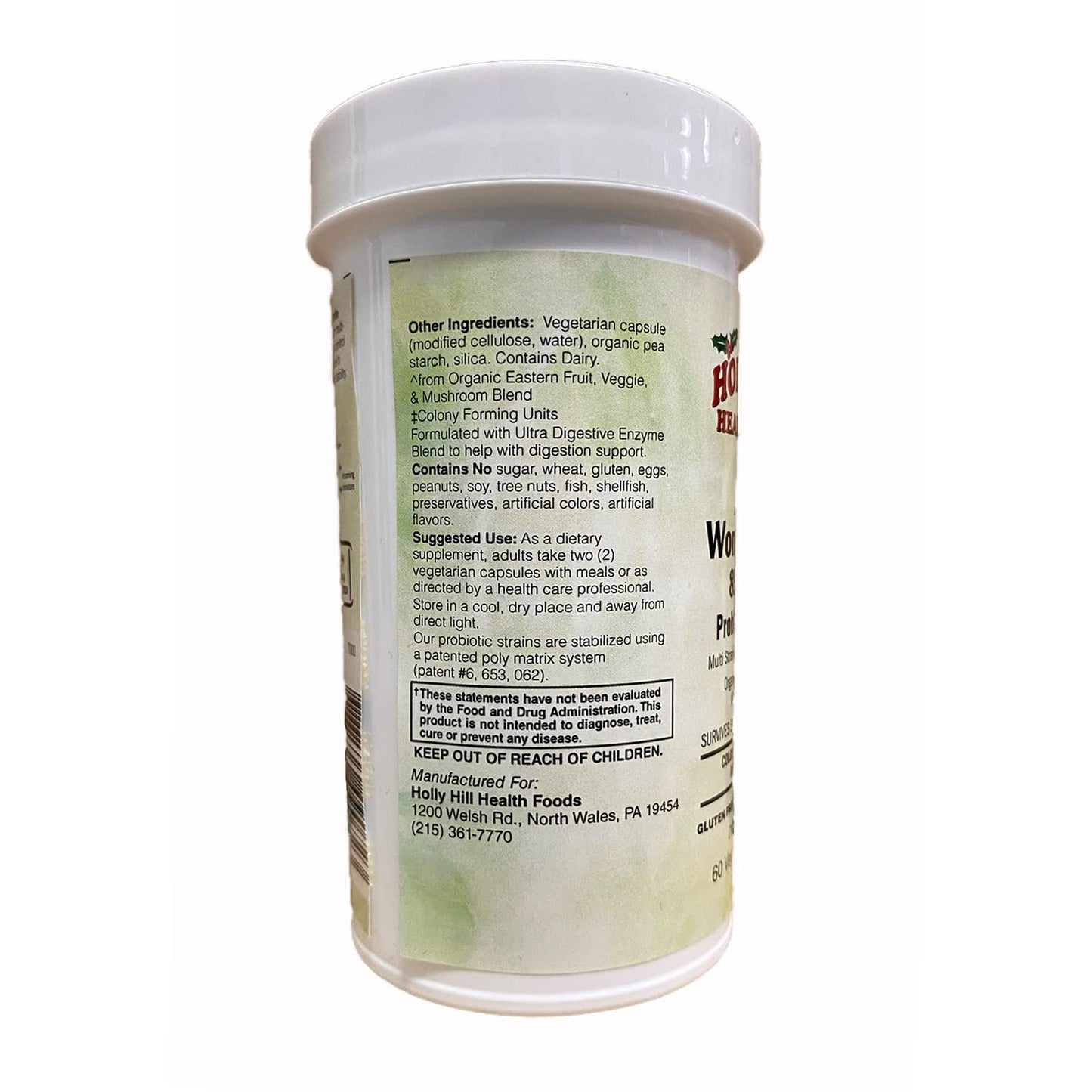 Holly Hill Health Foods Active Women's 50+ 85 Billion Probiotic Formula Capsule 60 Count