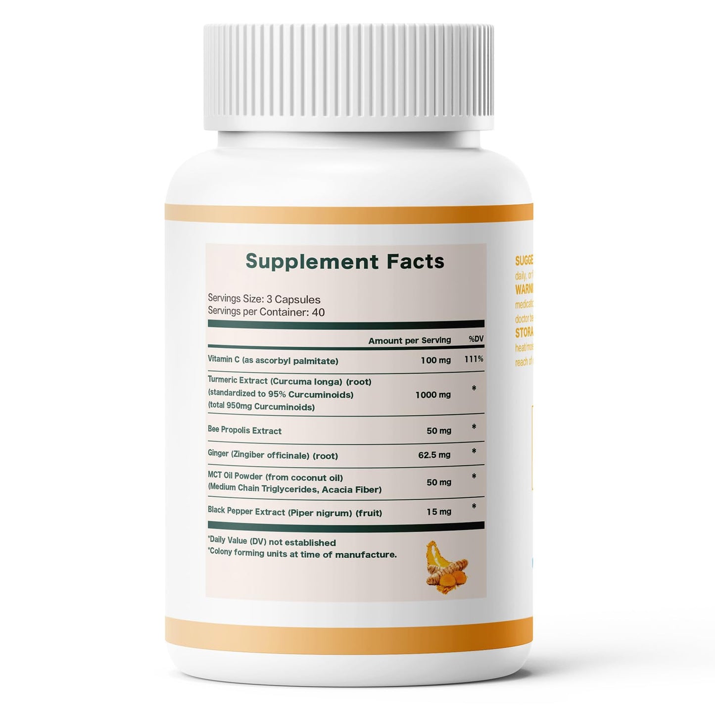 SEAFLEX Turmeric Curcumin Supplement 1000mg, 95% Curcuminoids with Bee Propolis, 240 Capsules