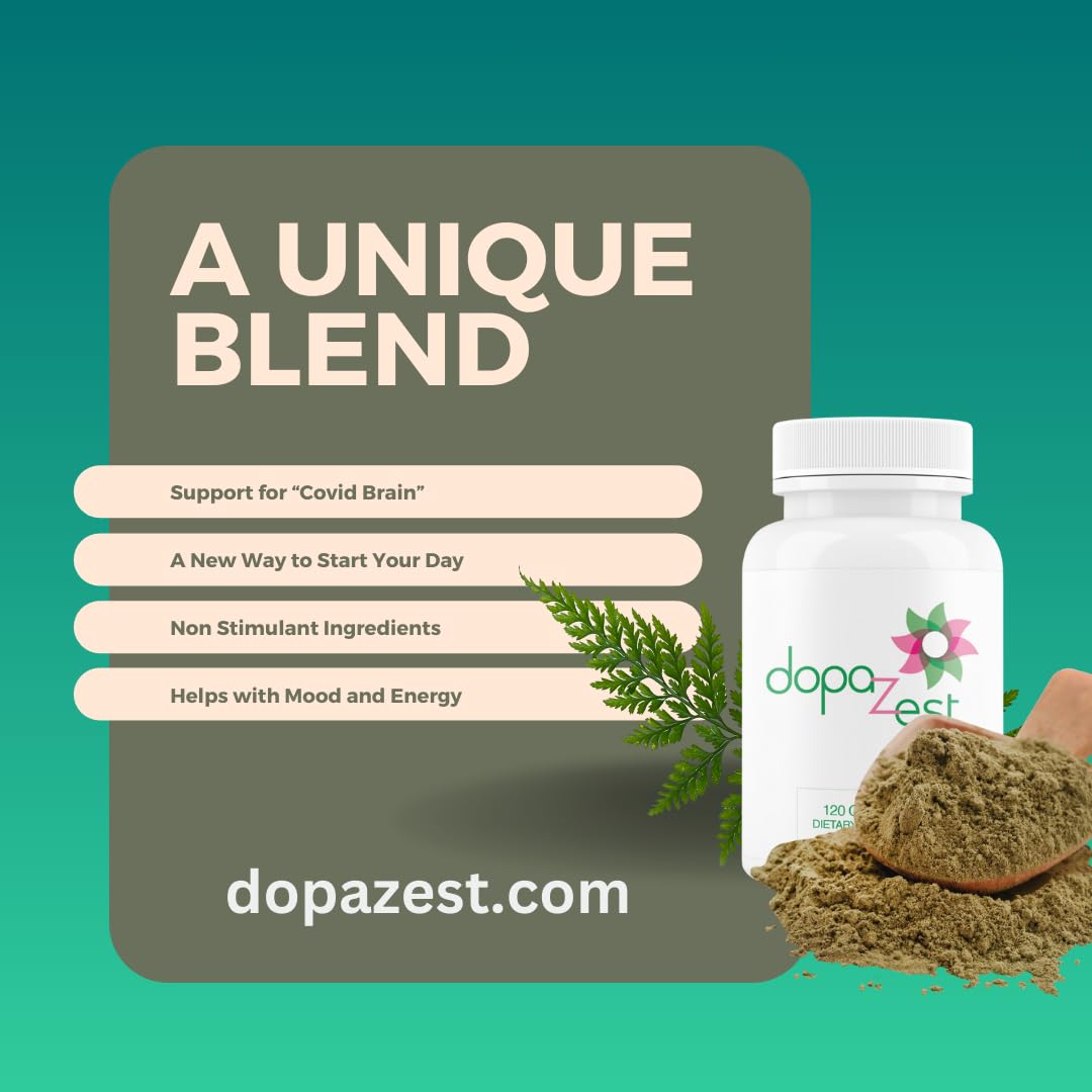 Generic DopaZest - Support for Mental Clarity, COVID Brain and Brain Fog Capsules, 120 Capsules