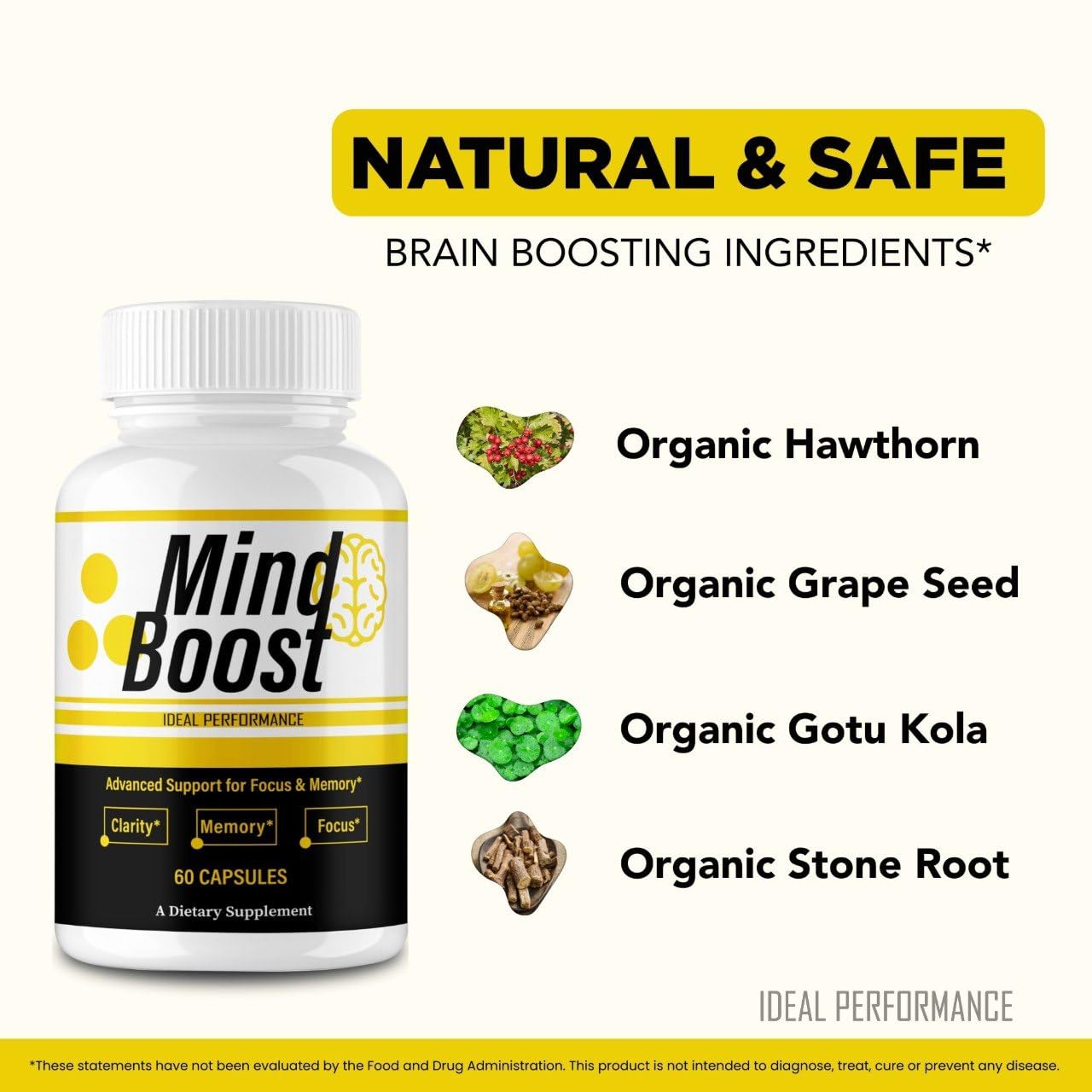 Ideal Performance Mind Boost Capsules 180 Count
