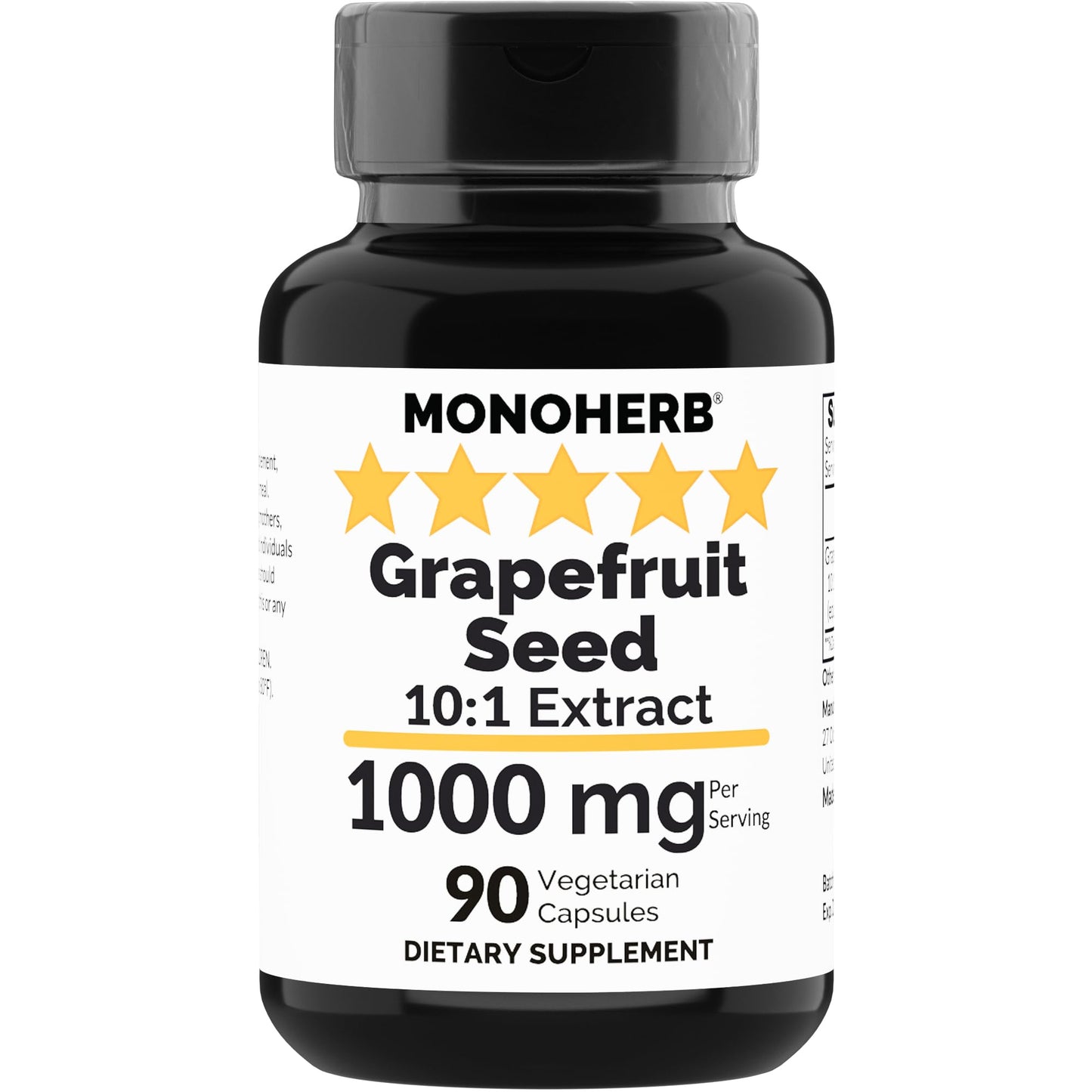 MONOHERB Grapefruit Seed Extract 1000 mg Capsule, 90 Count