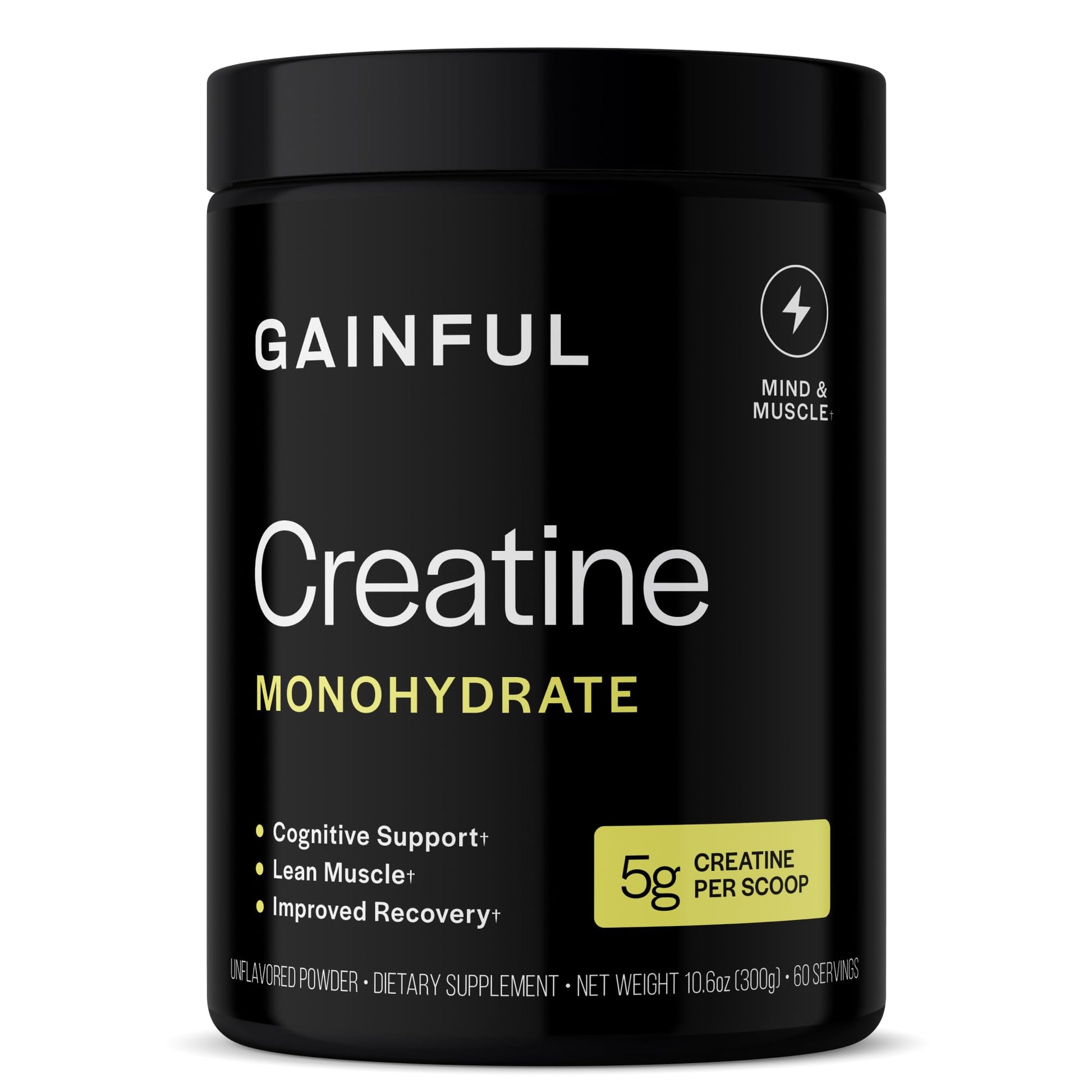 Gainful Creatine Powder, 5g Creatine Monohydrate, 28 Servings