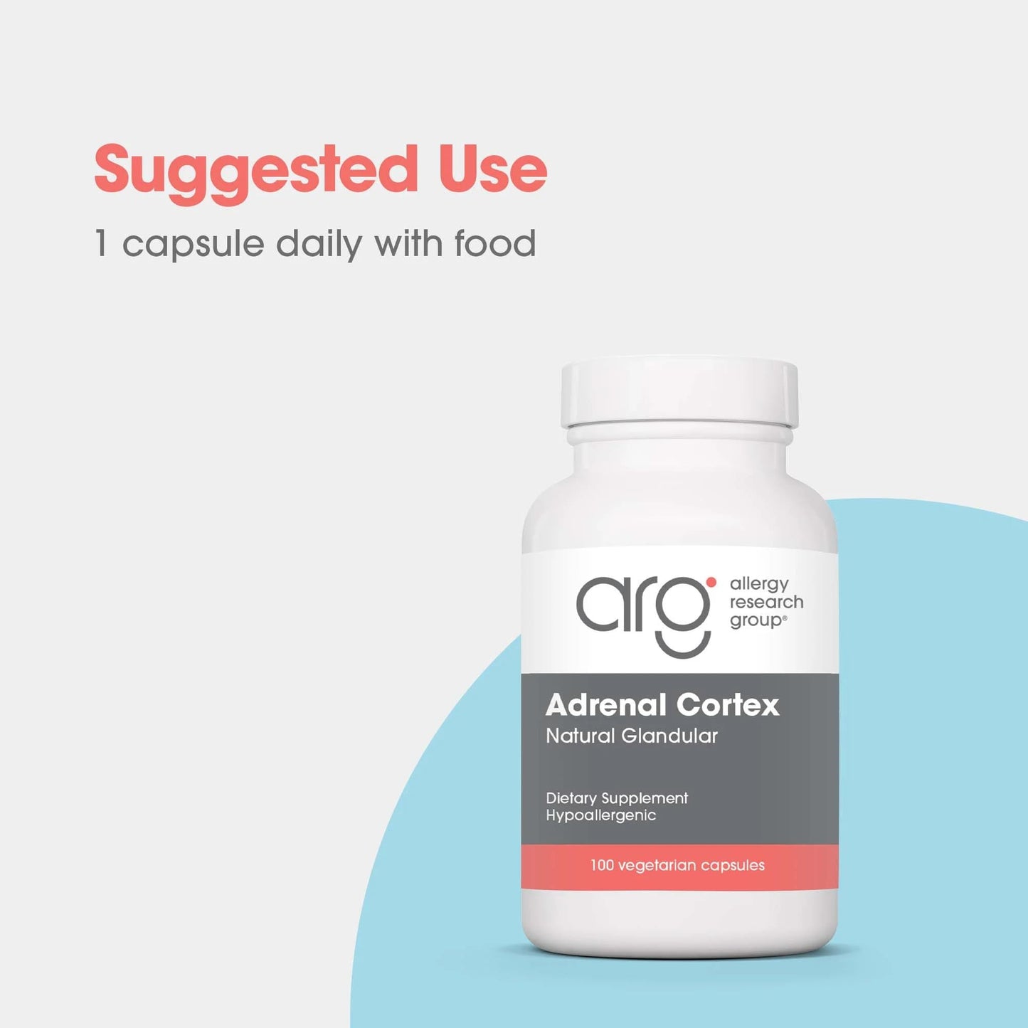 Allergy Research Group Adrenal Cortex Capsules 100