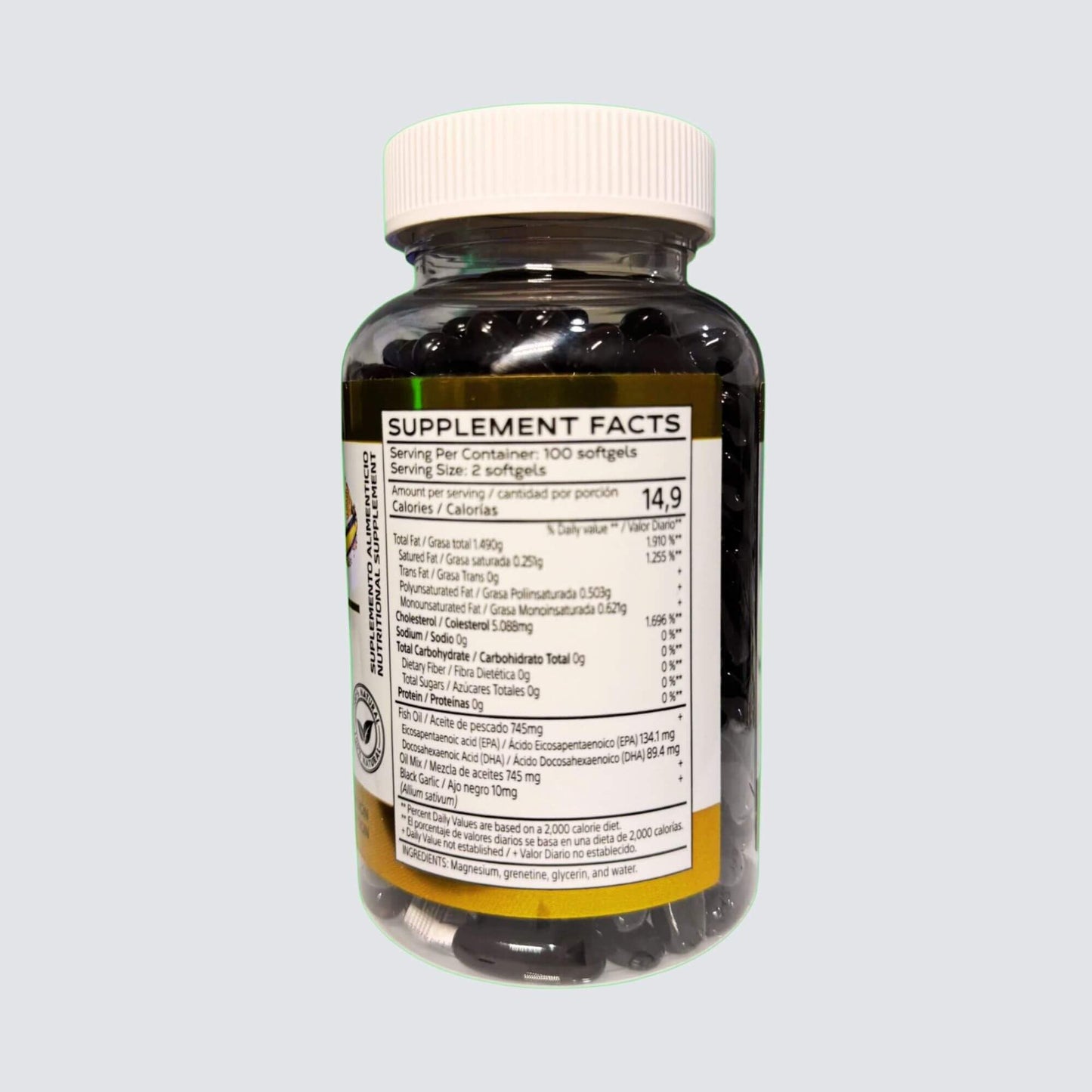 Generic Omega 3 (Black Garlic) AJO Negro 1000 mg SoftGels, 200 Count