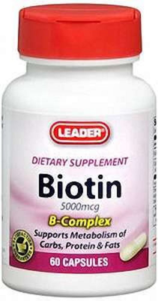 Leader Biotin 5000mcg Capsules, 60 Count