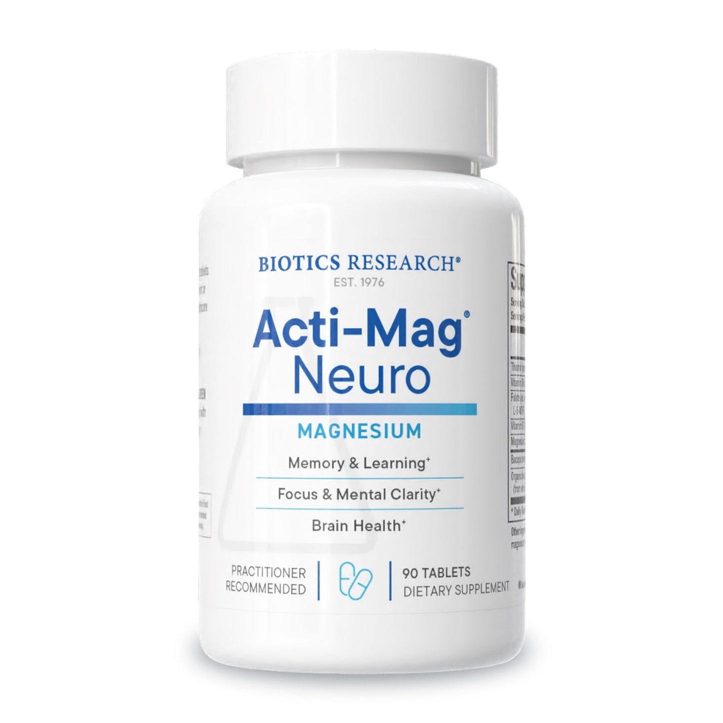 BIOTICS RESEARCH Acti-Mag Neuro Advanced Magnesium with BacoMind 90 Tablets