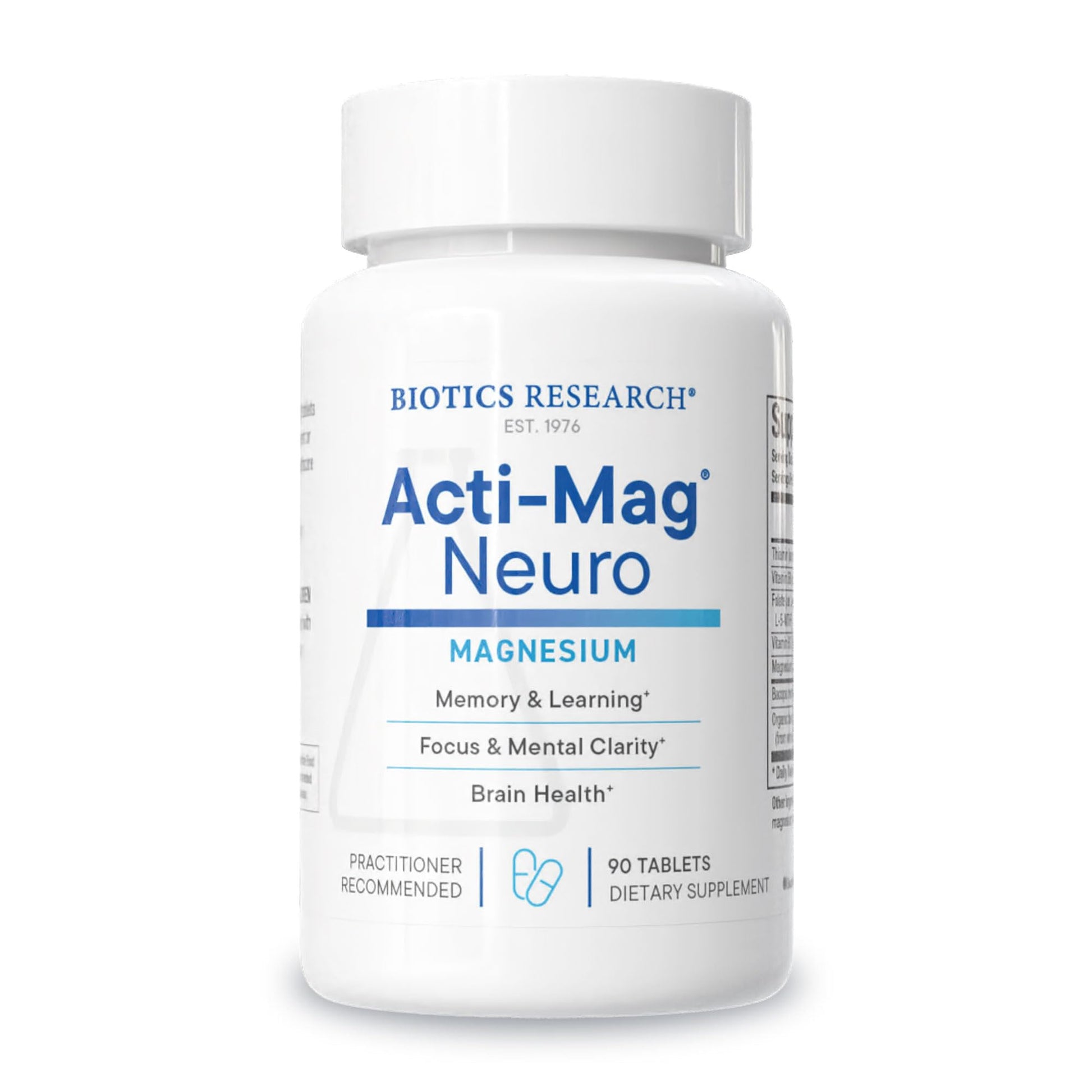 BIOTICS RESEARCH Acti-Mag Neuro Advanced Magnesium with BacoMind 90 Tablets