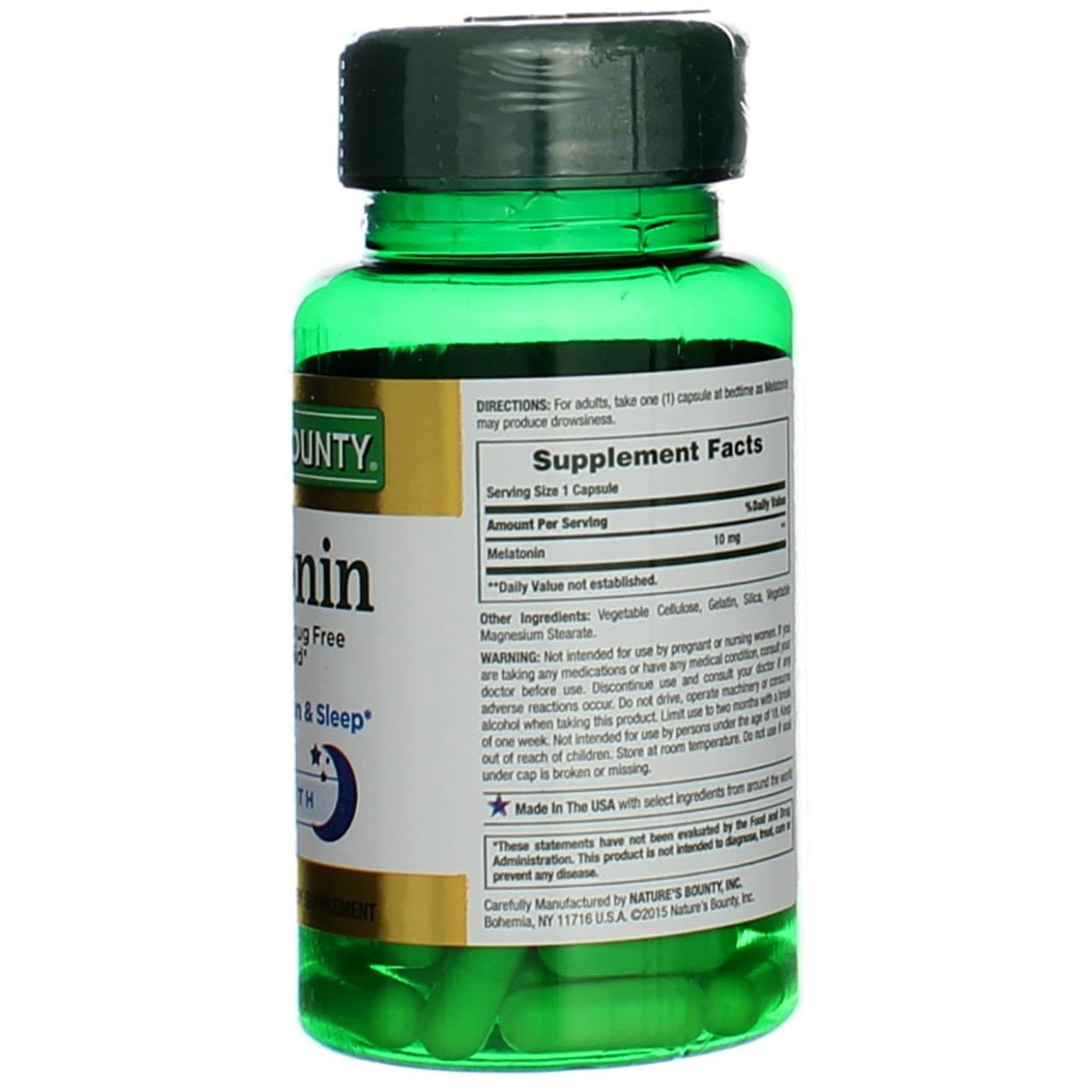 Nature's Bounty Melatonin 10mg Capsules, 240 Count