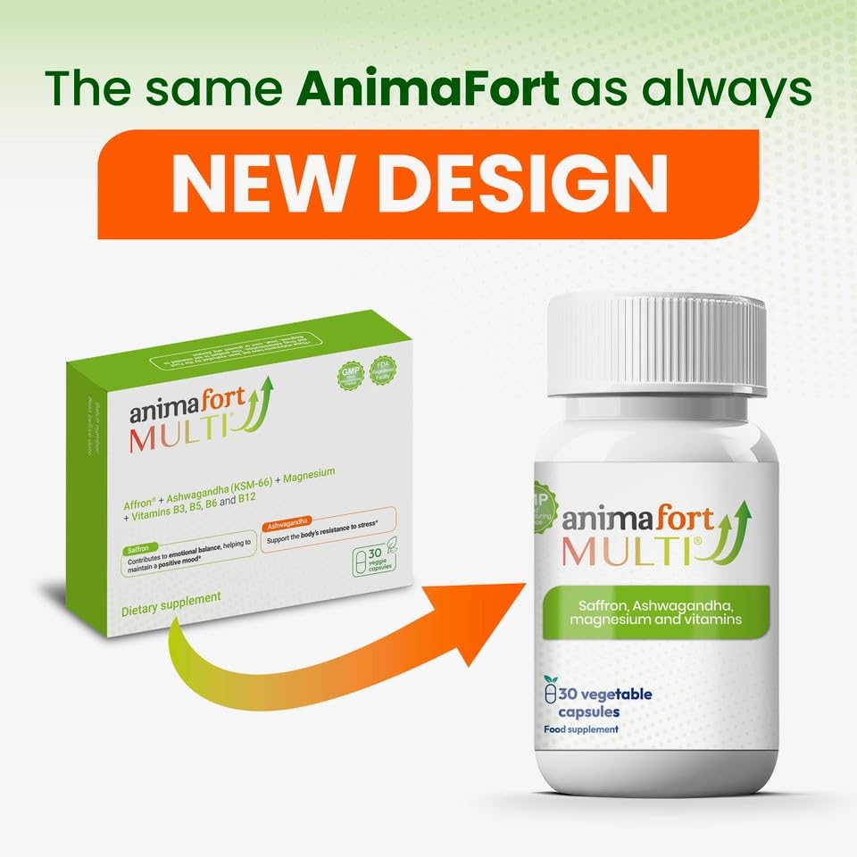 NIAM Laboratorios Ashwagandha KSM-66 + Saffron Mood & Emotional Balance AnimaFort Multi 30 Capsules
