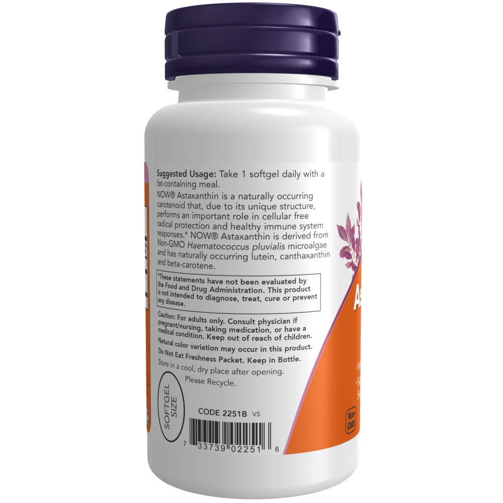 NOW Foods Astaxanthin 10mg Softgel 60 Softgels