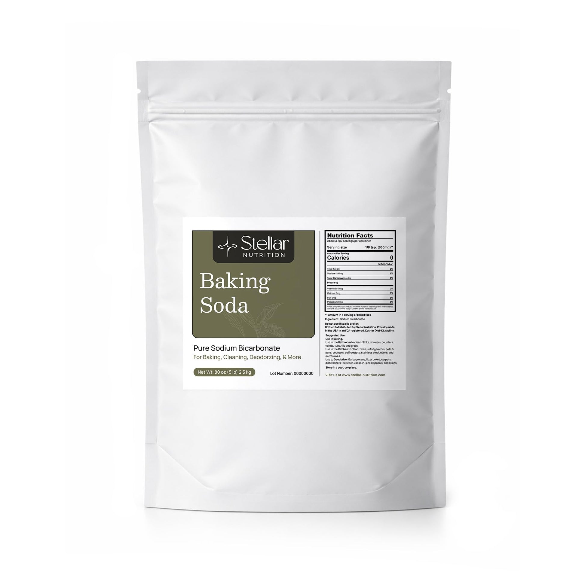 Stellar Nutrition Corp Sodium Bicarbonate Powder, 80 oz