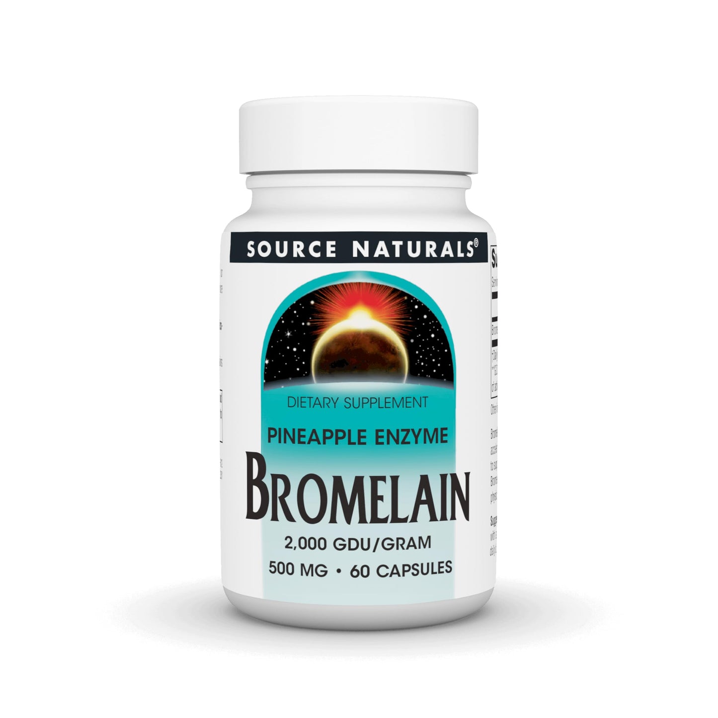 Source Naturals Pineapple Enzyme Bromelain Capsules, 60 Count