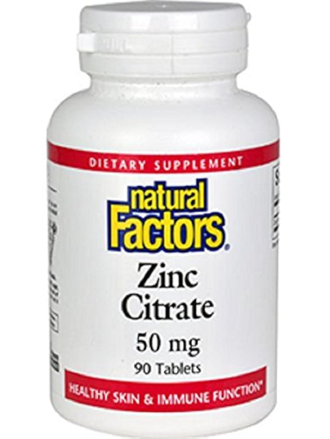 Natural Factors Zinc Citrate 50mg Tablets, 90 Tablets