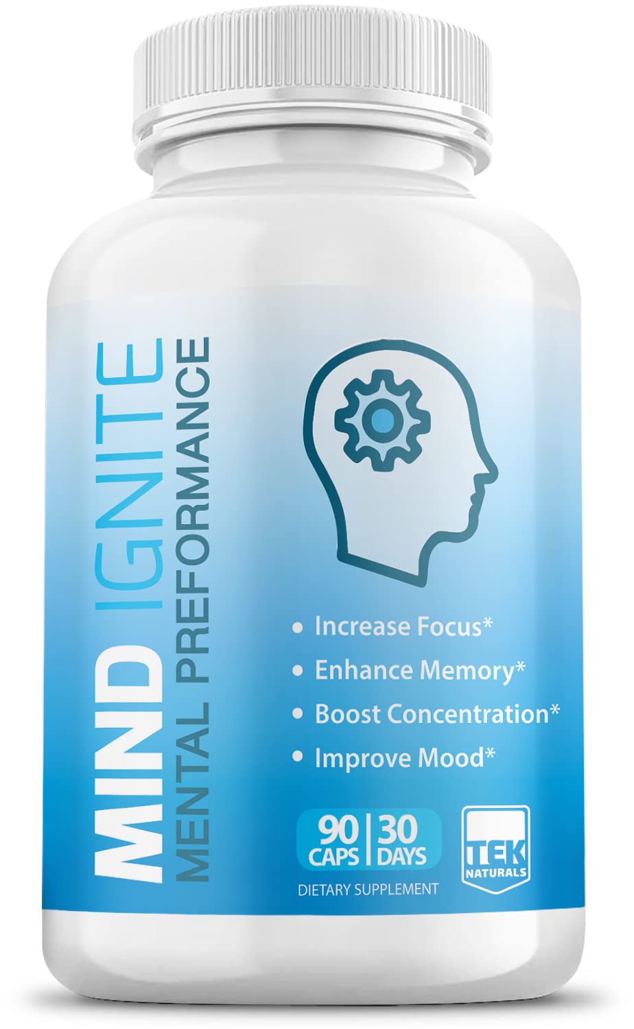 TEK Naturals Mind Ignite™ Mental Performance 16 Ingredients - Extra Strength Nootropic Brain Supplement for Focus, Energy, Memory, Clarity, Concentration & More 3 Capsules