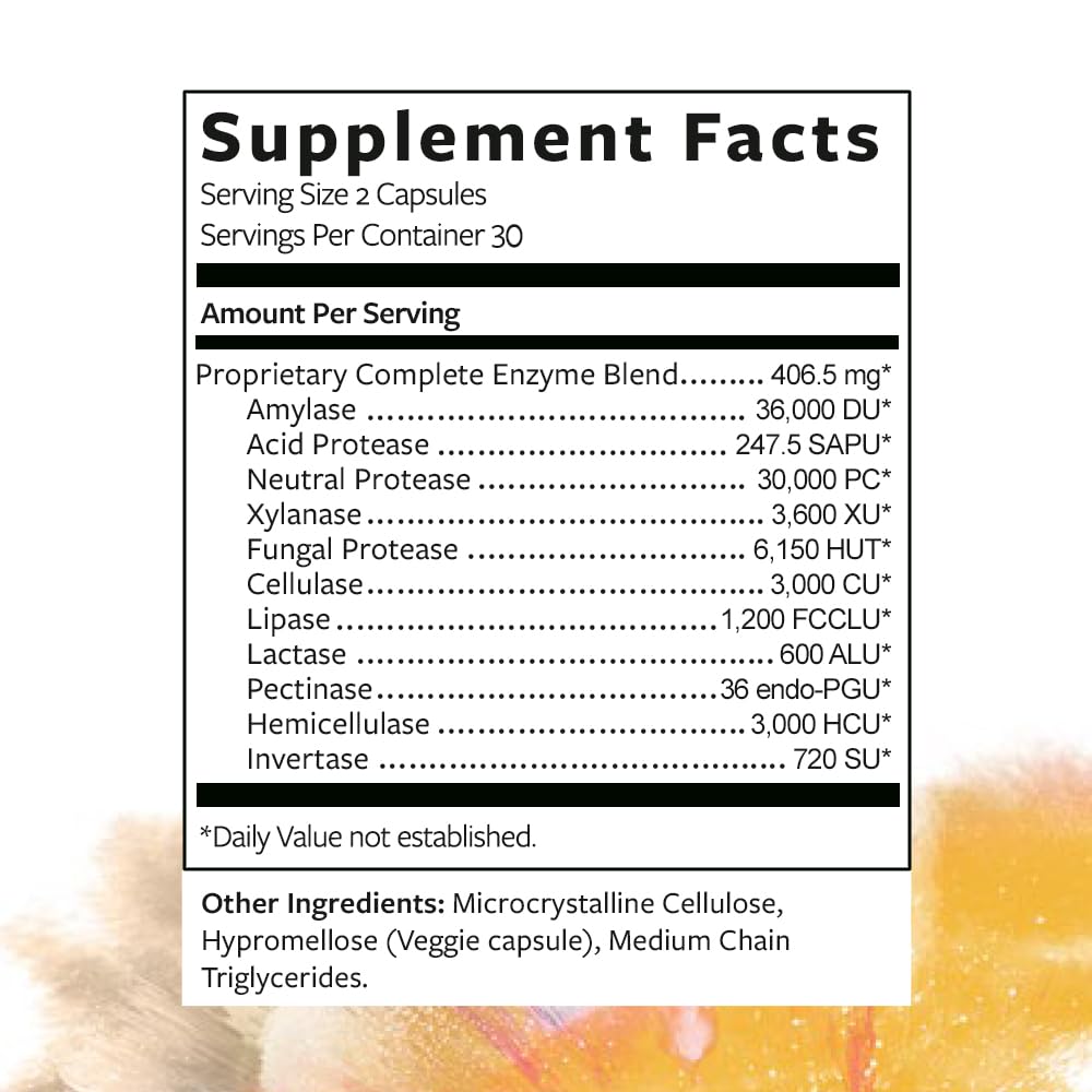 Clean Program Clean Digest Plus Full-Spectrum Digestive Enzymes, Bloating Relief, 60 Capsules