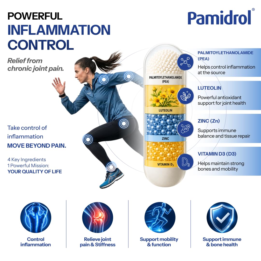 Pamidrol Extra Strength Nerve and Joint Support Capsules 120 Capsules