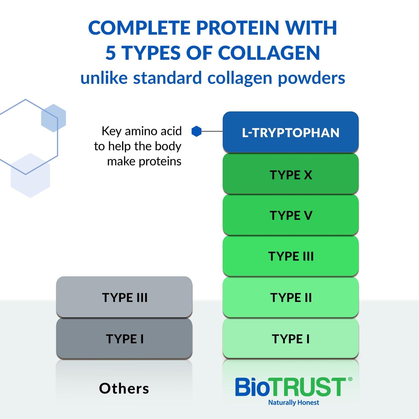 BioTrust Ageless Multi Collagen Peptides Powder - 5 Types (I, II, III, V, X) - Fruit Punch - 20 Servings