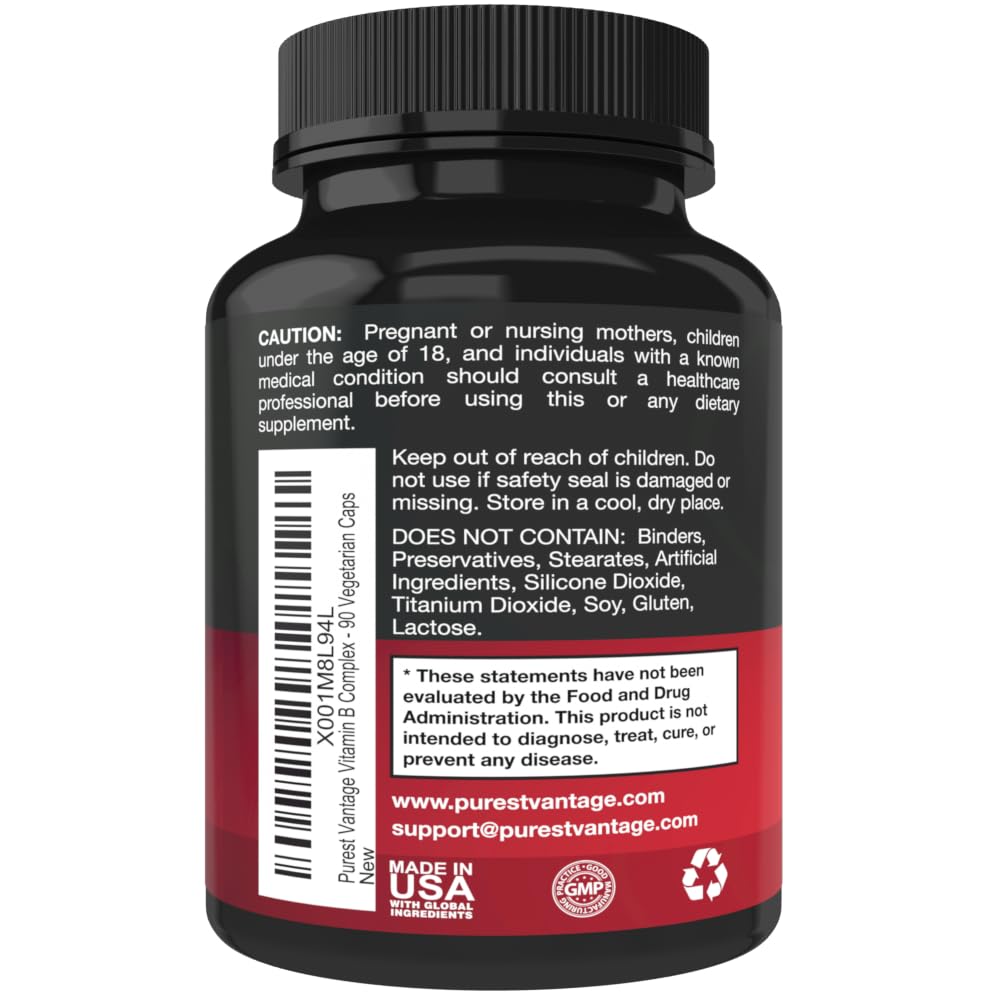 Purest vantage Vitamin B Complex Capsules 90 Capsules