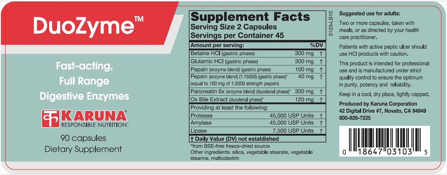 Karuna DuoZyme Capsule, 90 Capsules