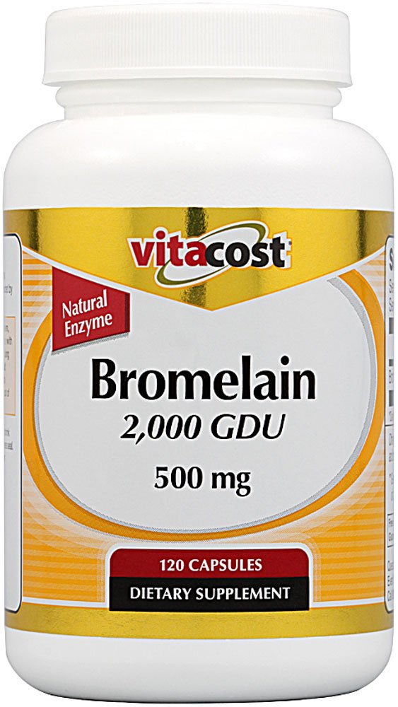 Vitacost Bromelain 2,000 GDU 500 mg Capsule, 1 Count