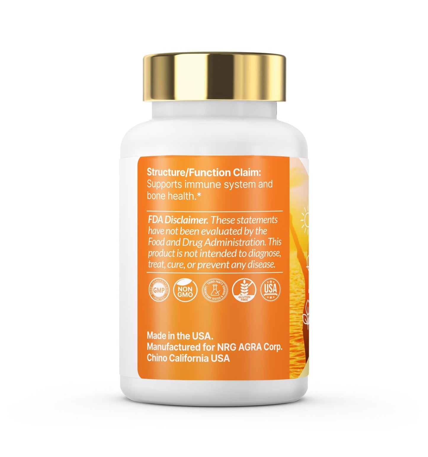 VXICDE Vitamin K2 with D3 Supplement Non-GMO Formula 125 mcg Vitamin D3 & 100 mcg K2 (MK-7) Easy to Swallow D & K Complex 60 Capsules