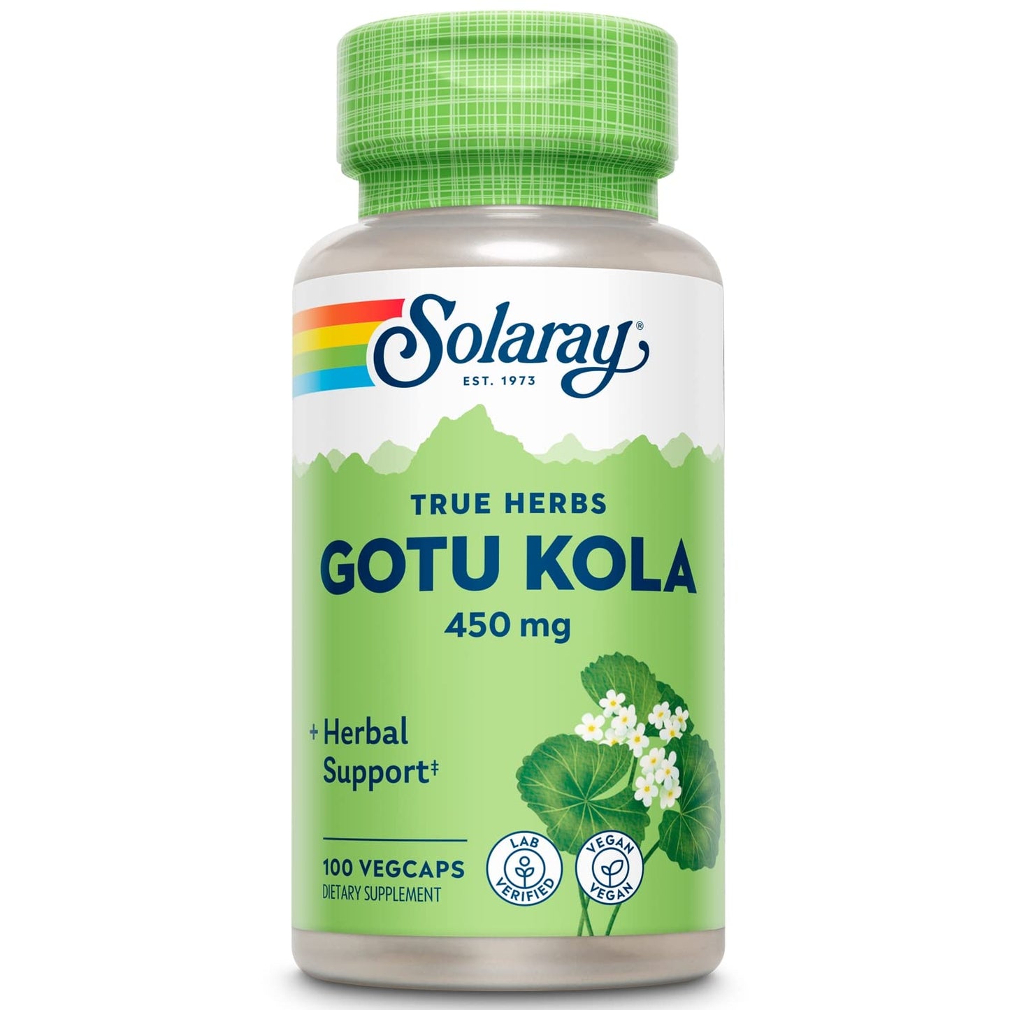 Solaray Gotu Kola 450 mg Capsules, 200 VegCaps