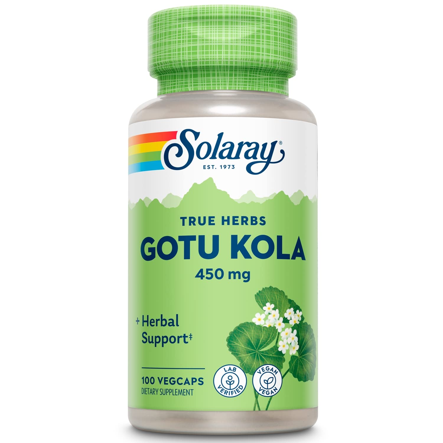 Solaray Gotu Kola 450 mg Capsules, 200 VegCaps