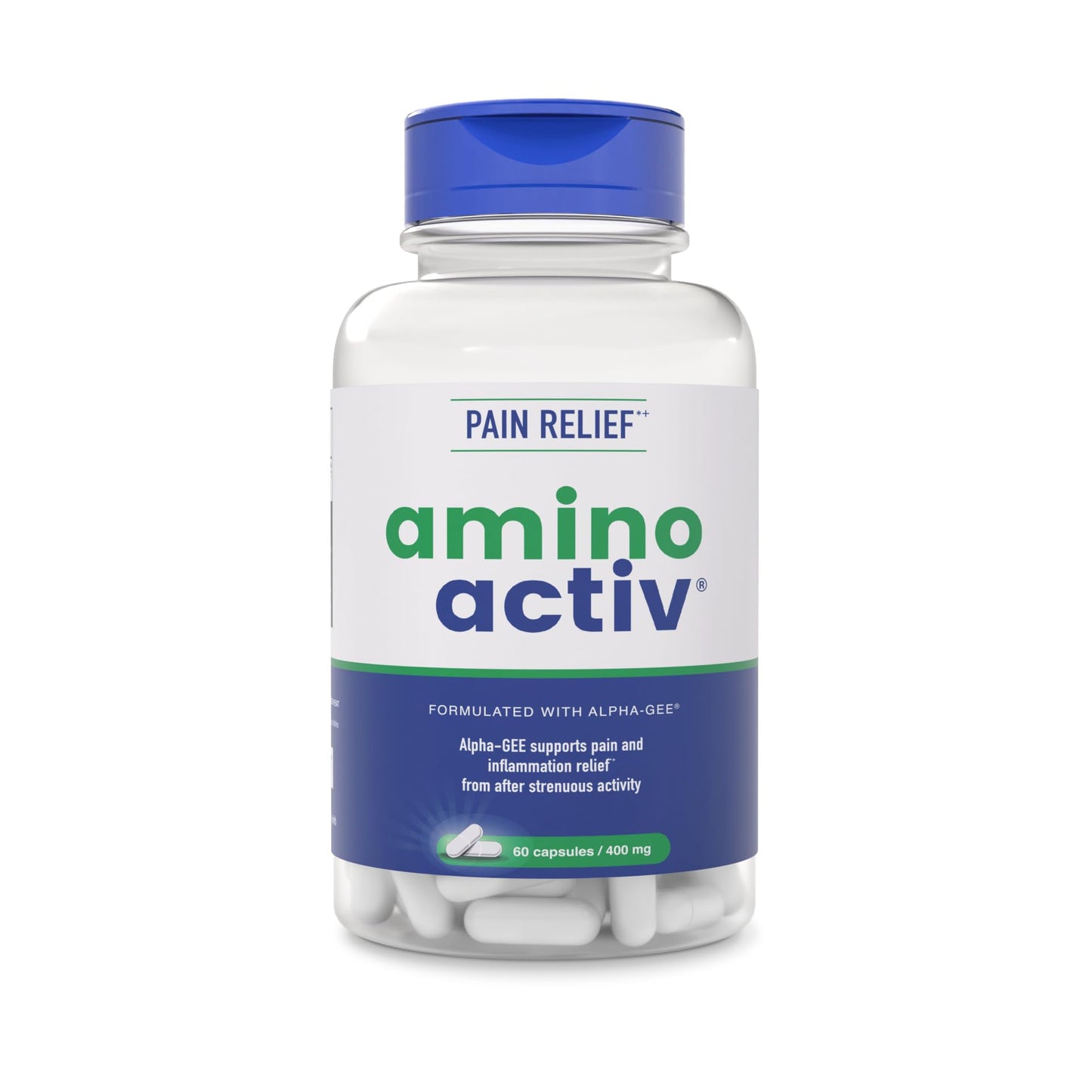 Amino Activ Fast Holistic Support for Pain & Inflammation Caused by Activity/Exercise, 60 Capsules