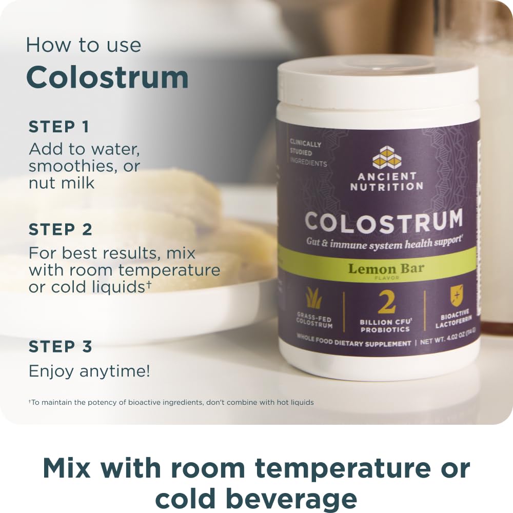 Ancient Nutrition Colostrum Superfood Powder, 4.02 Ounce, 60 Servings