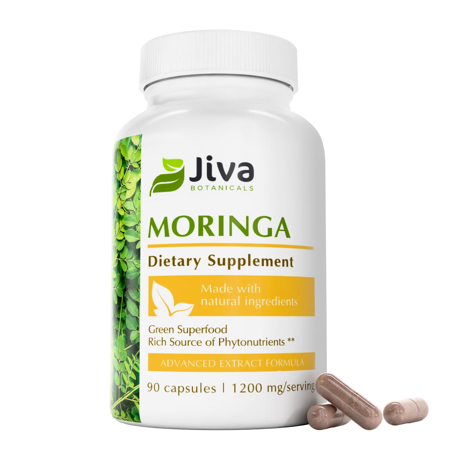 Jiva Botanicals Moringa Leaves Extract Capsules, 90 Count