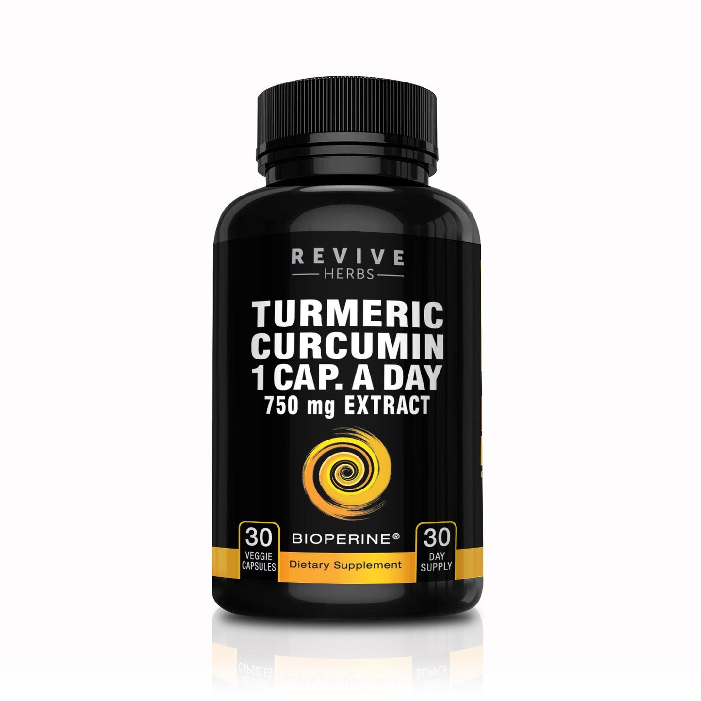 Revive Herbs Pure Turmeric Curcumin with Bioperine Capsule, 30 Count