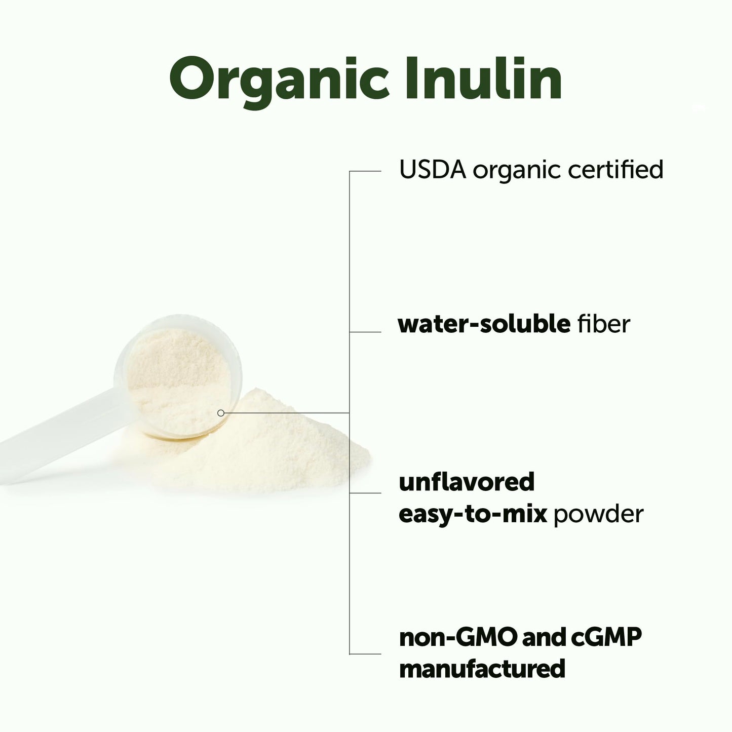 Micro Ingredients Organic Inulin FOS Fiber Powder 17.6 oz