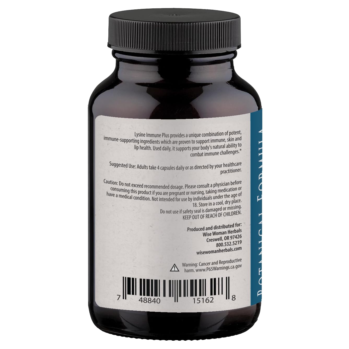 Wise Woman Herbals Lysine Immune Plus Lip Capsule 120 Count