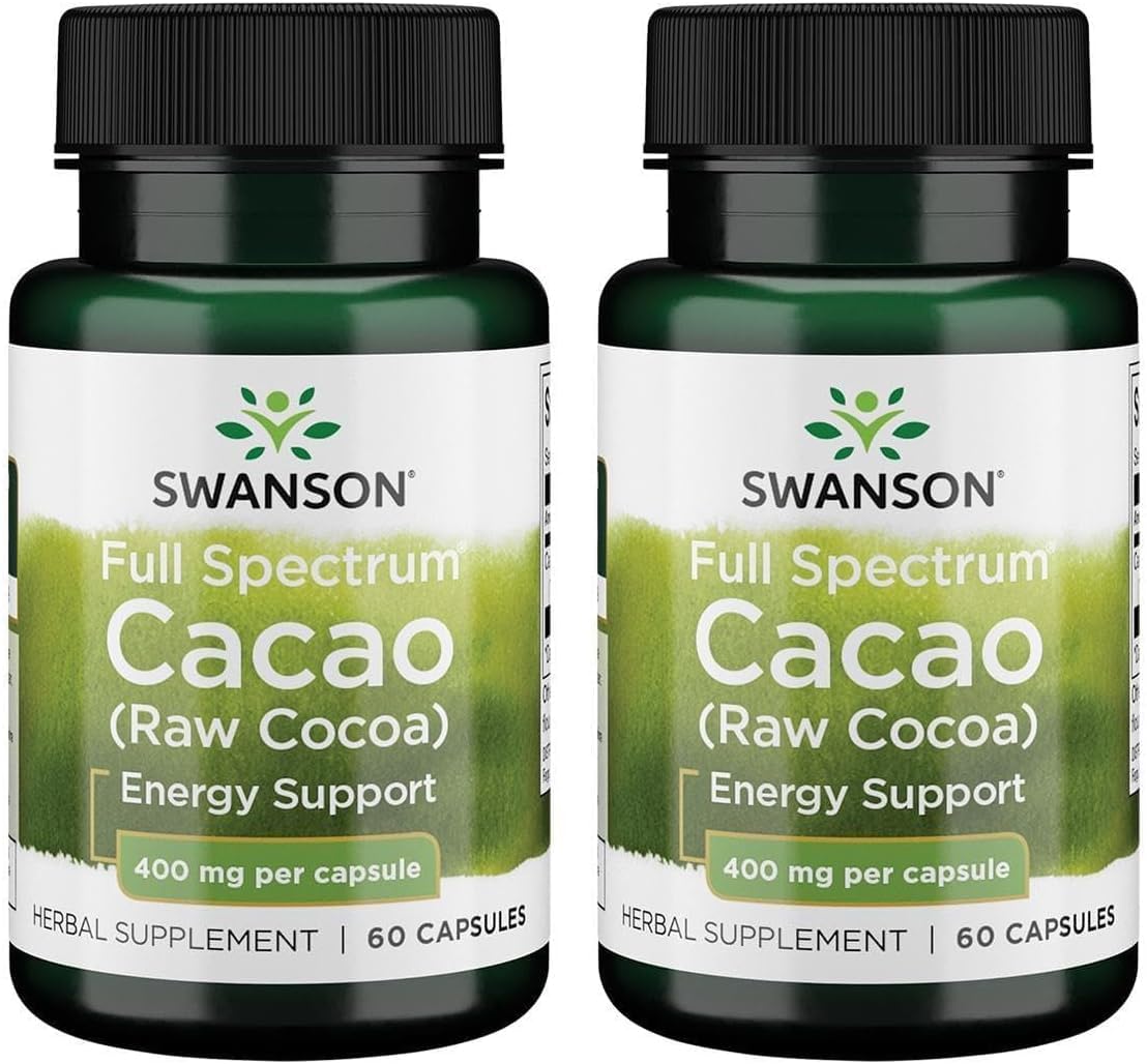 Swanson Full Spectrum Cacao (Raw Cocoa) Capsules 120