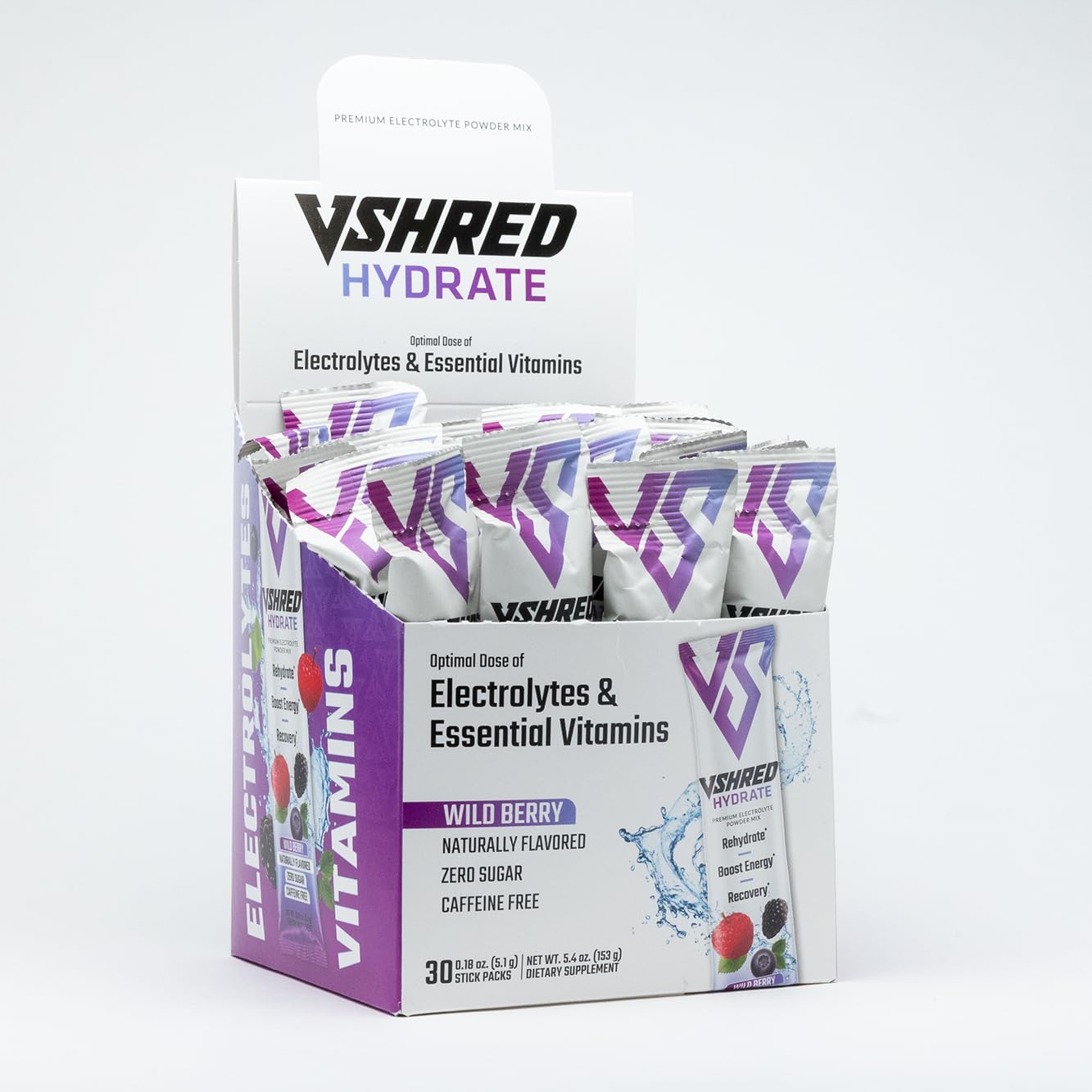V Shred Wildberry Powder, 30 Packs