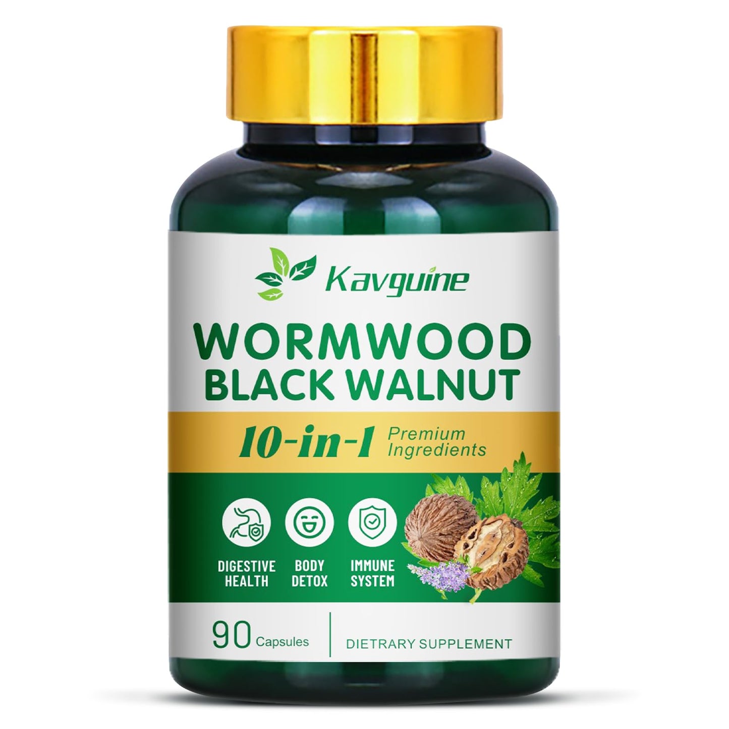 Kavguine 10 in 1 Wormwood Capsules, 90 Capsules