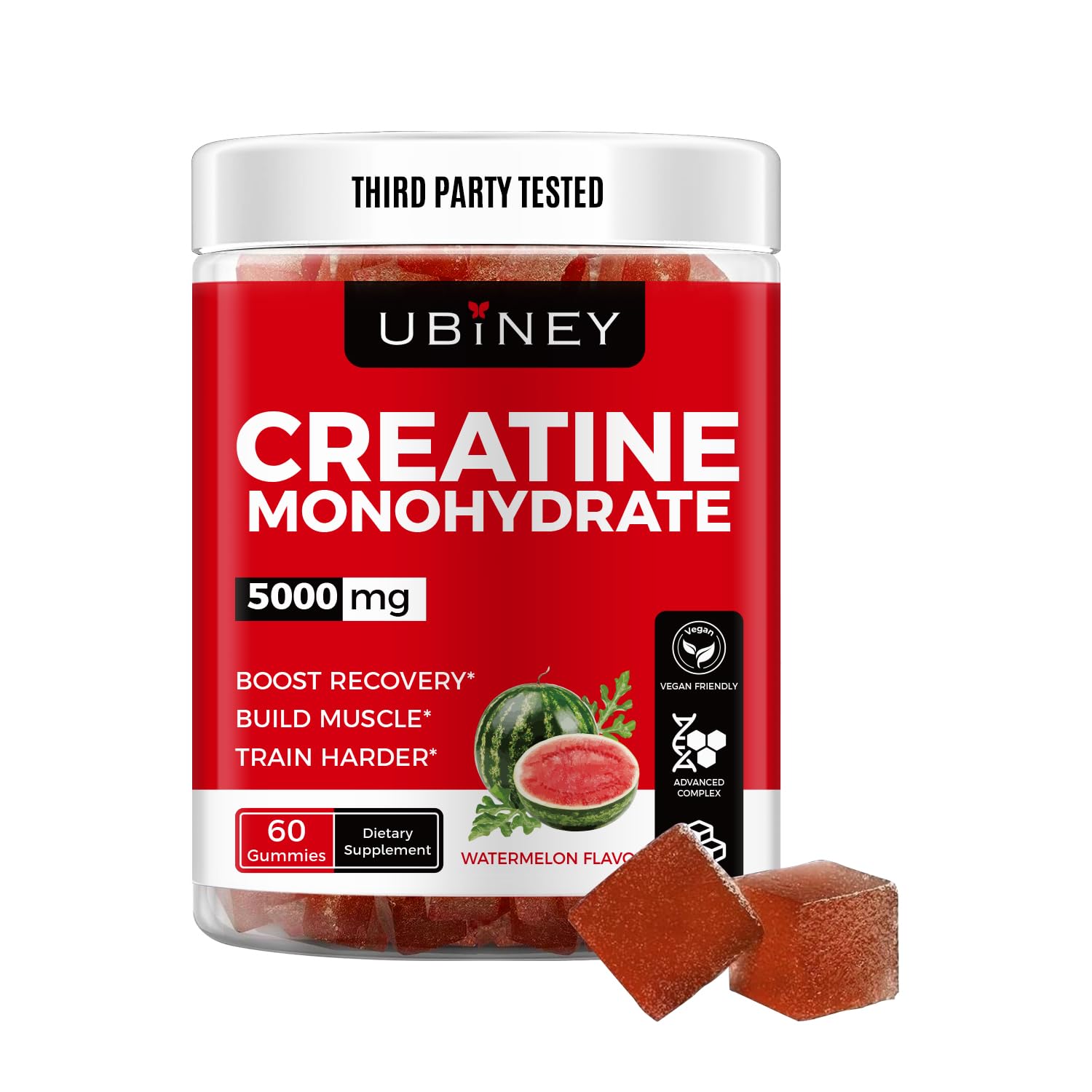 Ubiney Creatine Monohydrate Gummies 60 Count