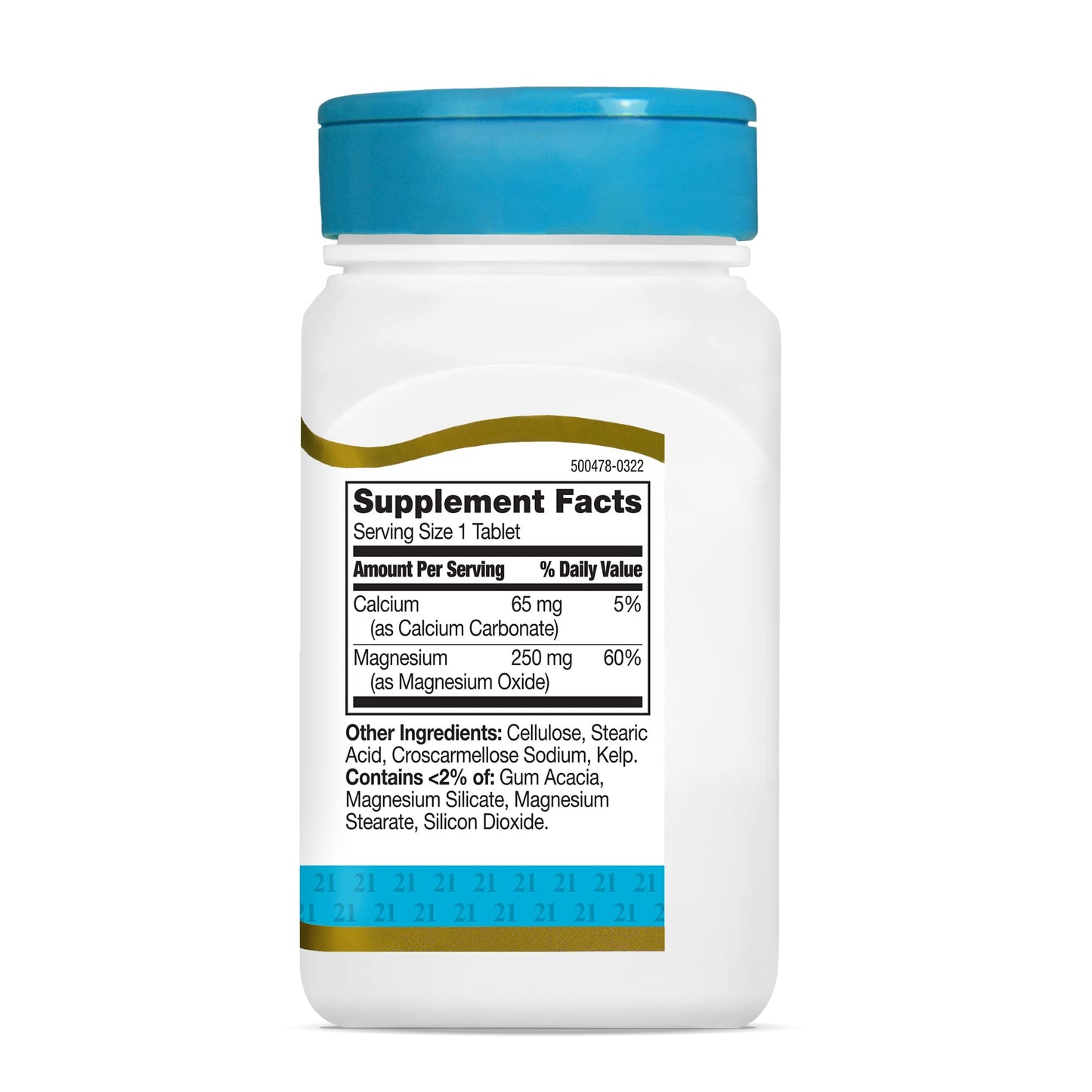 21st Century Magnesium 250 mg Tablets, 110 Count