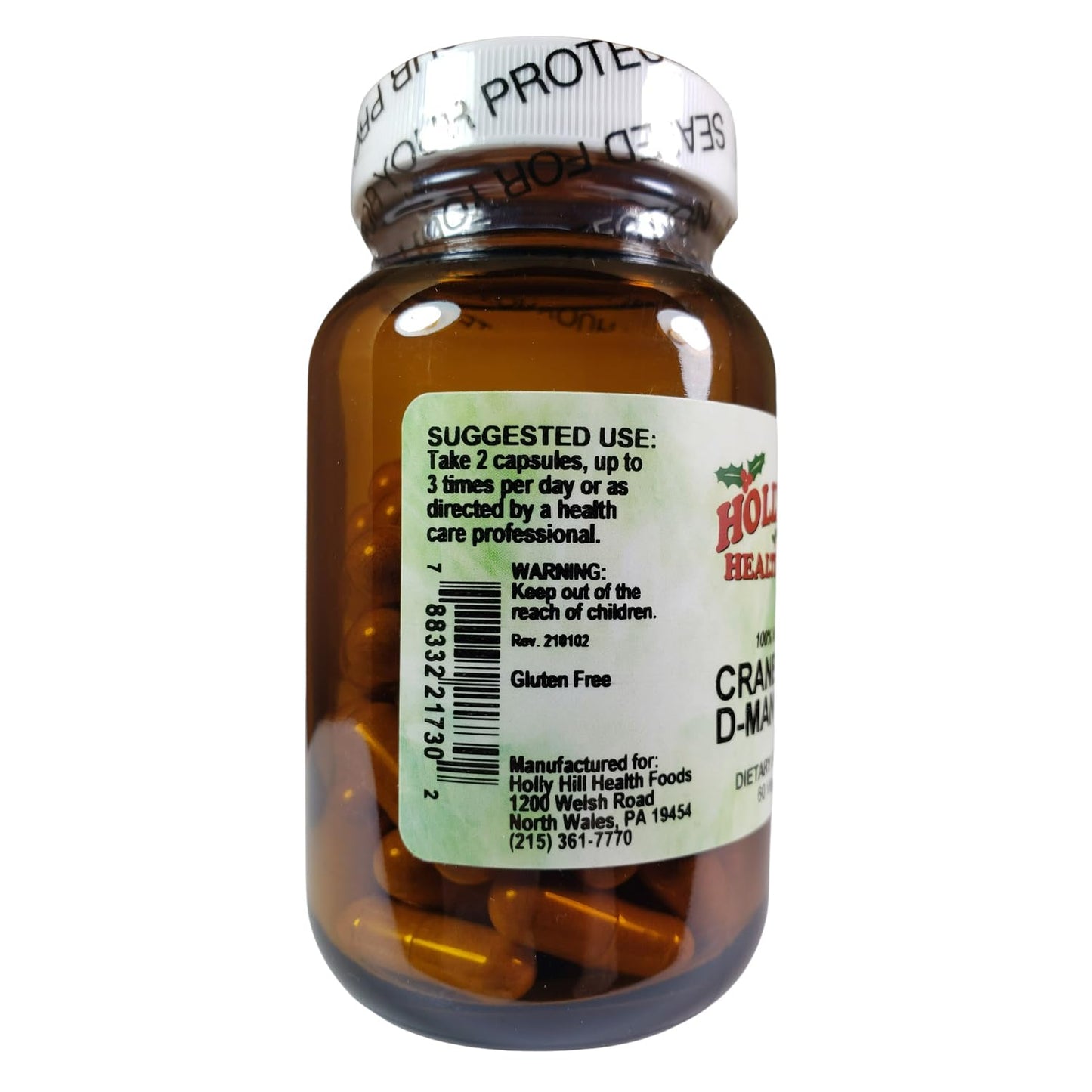 Holly Hill Health Foods Cranberry + D-Mannose Capsules 60