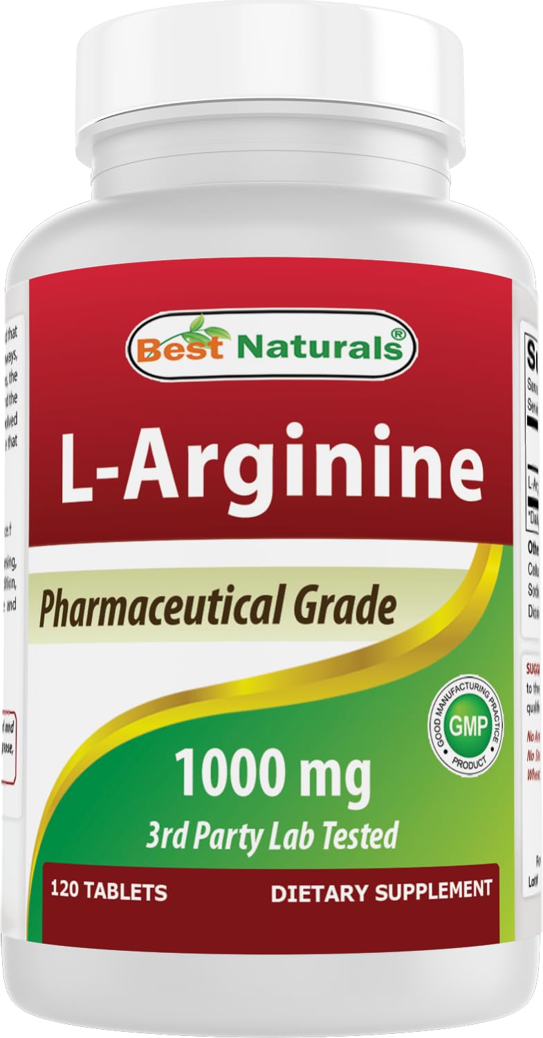 Best Naturals L-Arginine 1000 mg Tablet, 120 Tablets