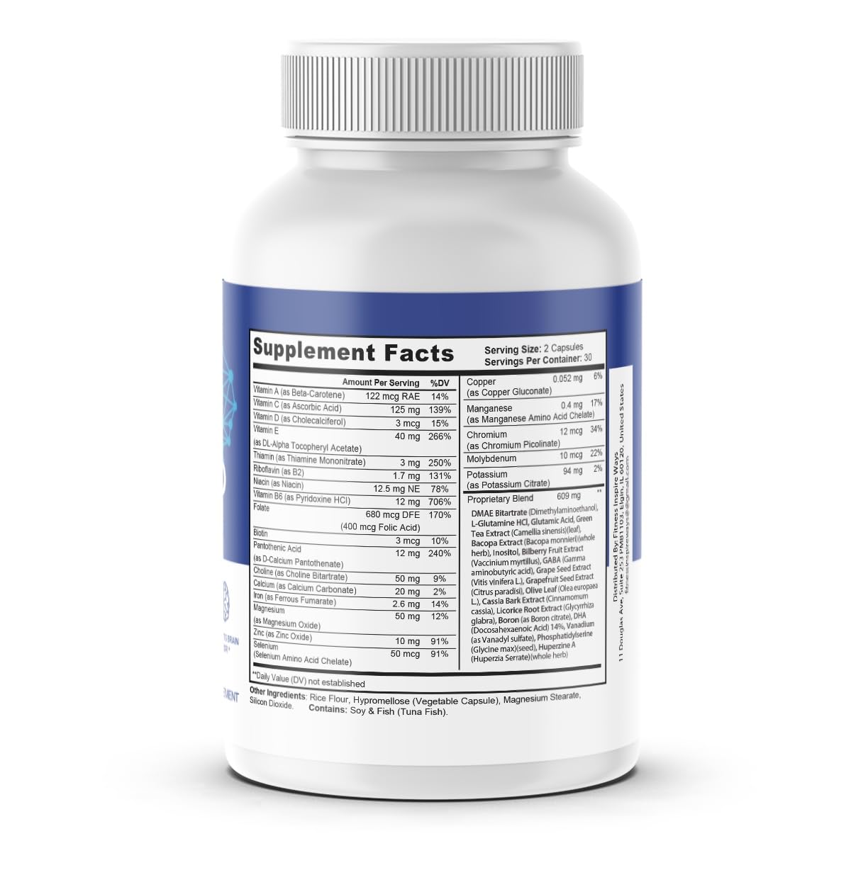 Fitness InspireWays Neuro Fortis Pro Brain Supplement Capsule 60 Count
