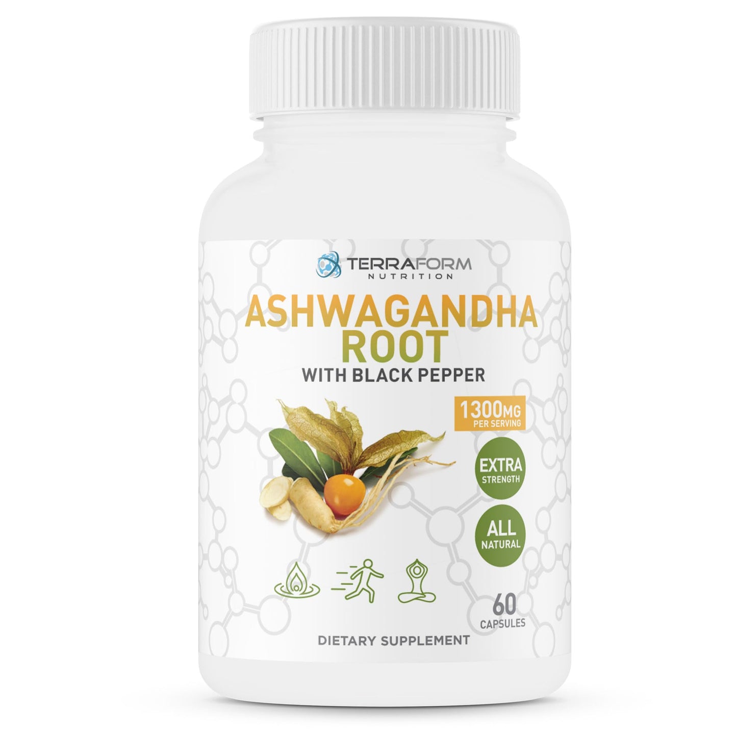TerraForm Nutrition Ashwagandha 60 Capsules