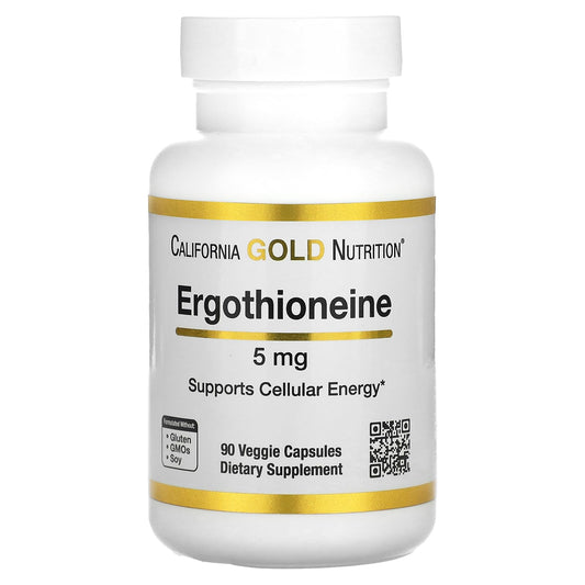 California Gold Nutrition Ergothioneine 5 mg Veggie Capsules, 90 Capsules