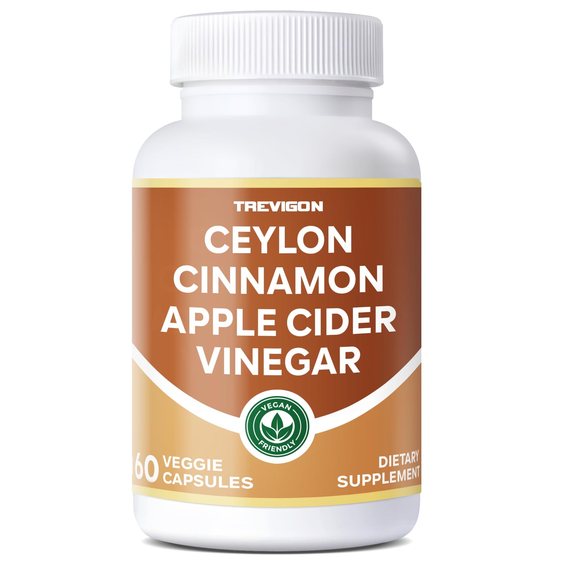 Generic Ceylon Cinnamon Capsules 2355mg, Apple Cider Vinegar with Turmeric Panax Ginseng Cinnamon Supplements, 60 Count