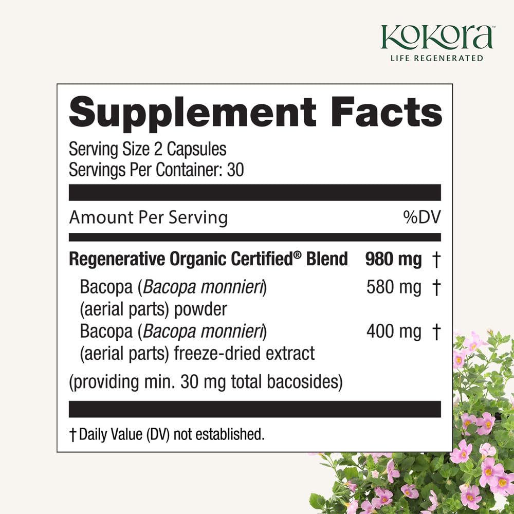 kokora Regenerative Bacopa 60 Capsules