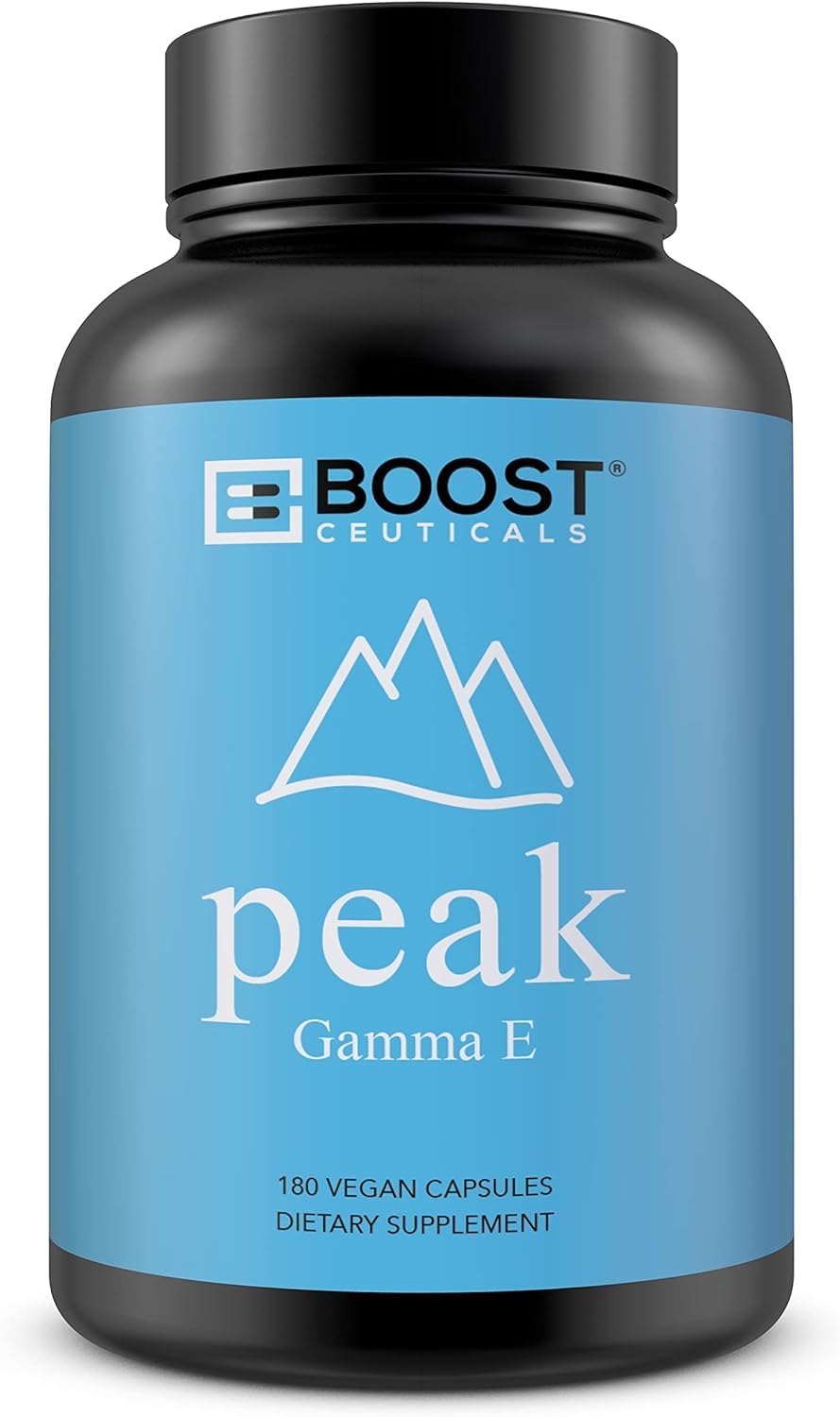BoostCeuticals Vitamin E 400 IU Gamma E & Reishi Mushroom Capsules, 2-Pack, 270 Capsules