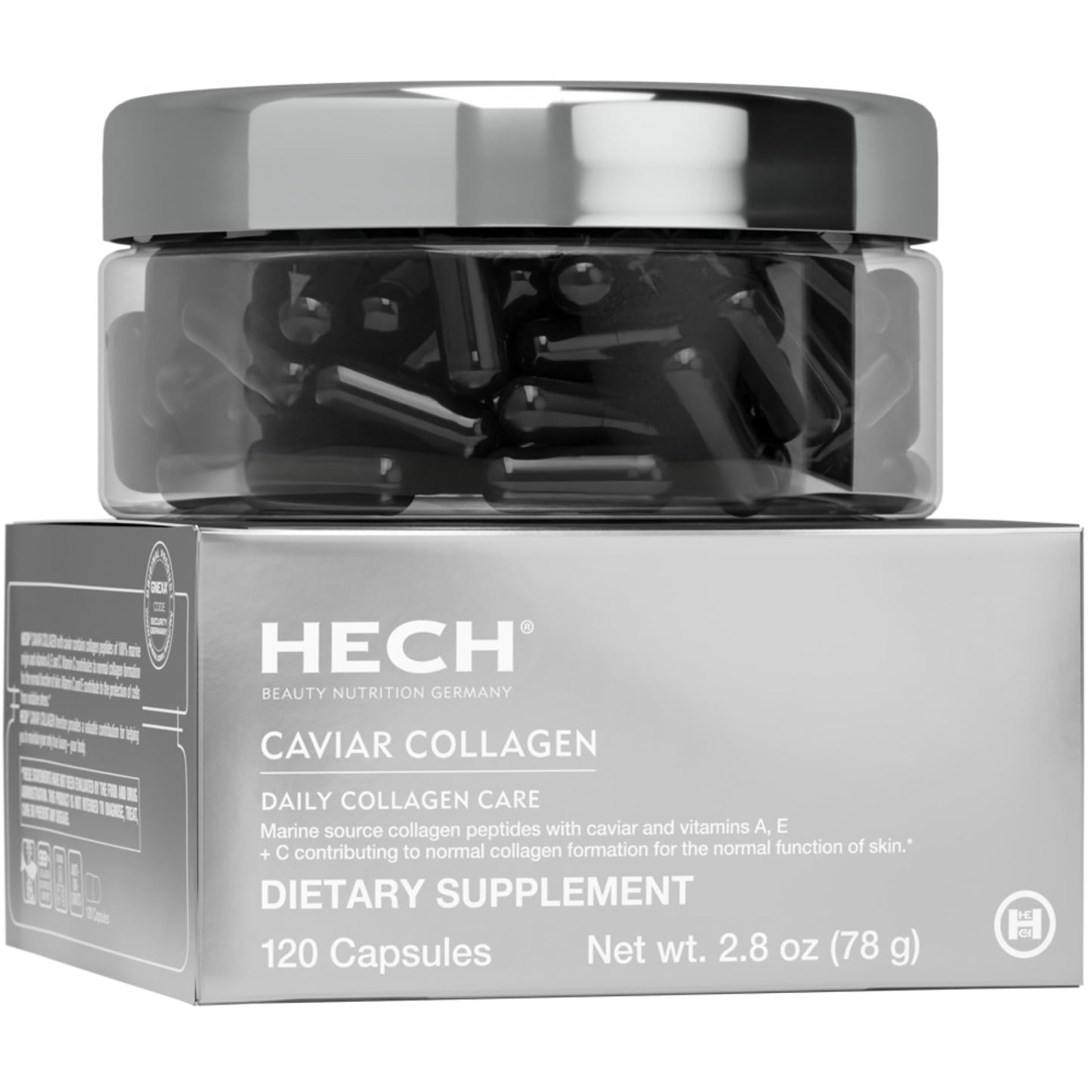 HECH Marine Caviar Collagen Capsules, 120 Count